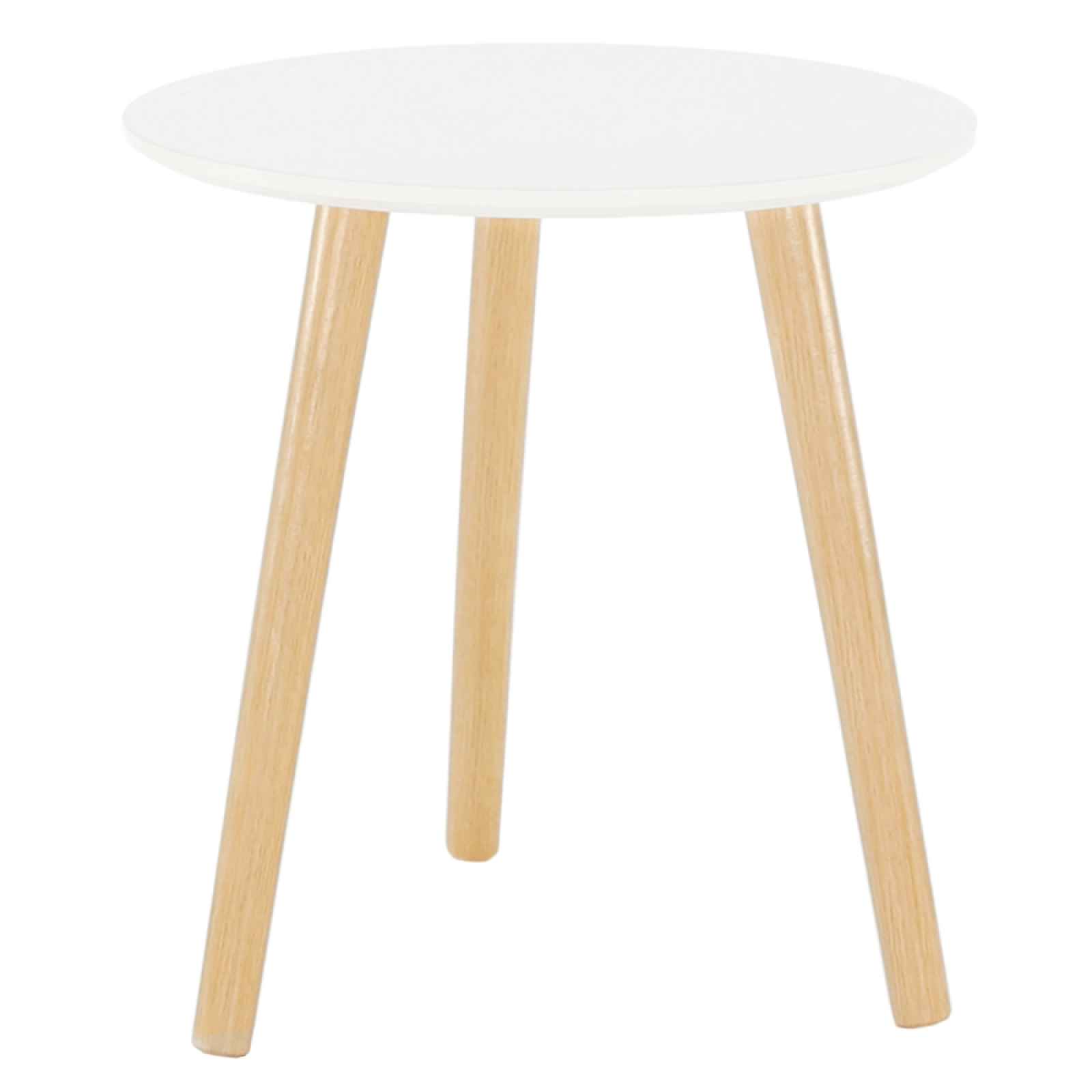 Příruční stolek, bílá / přírodní, PAMINO Tempo Kondela