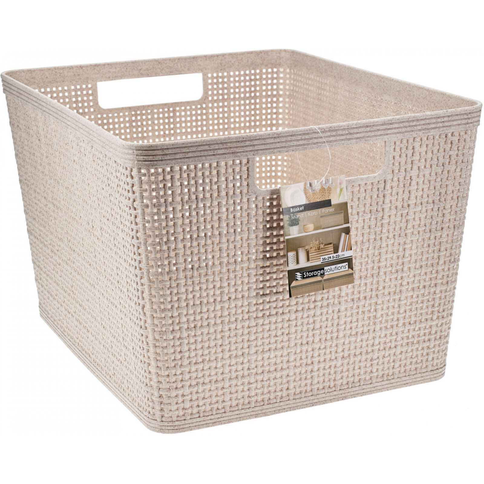 Úložný košík 35x22x29,5 cm, béžový