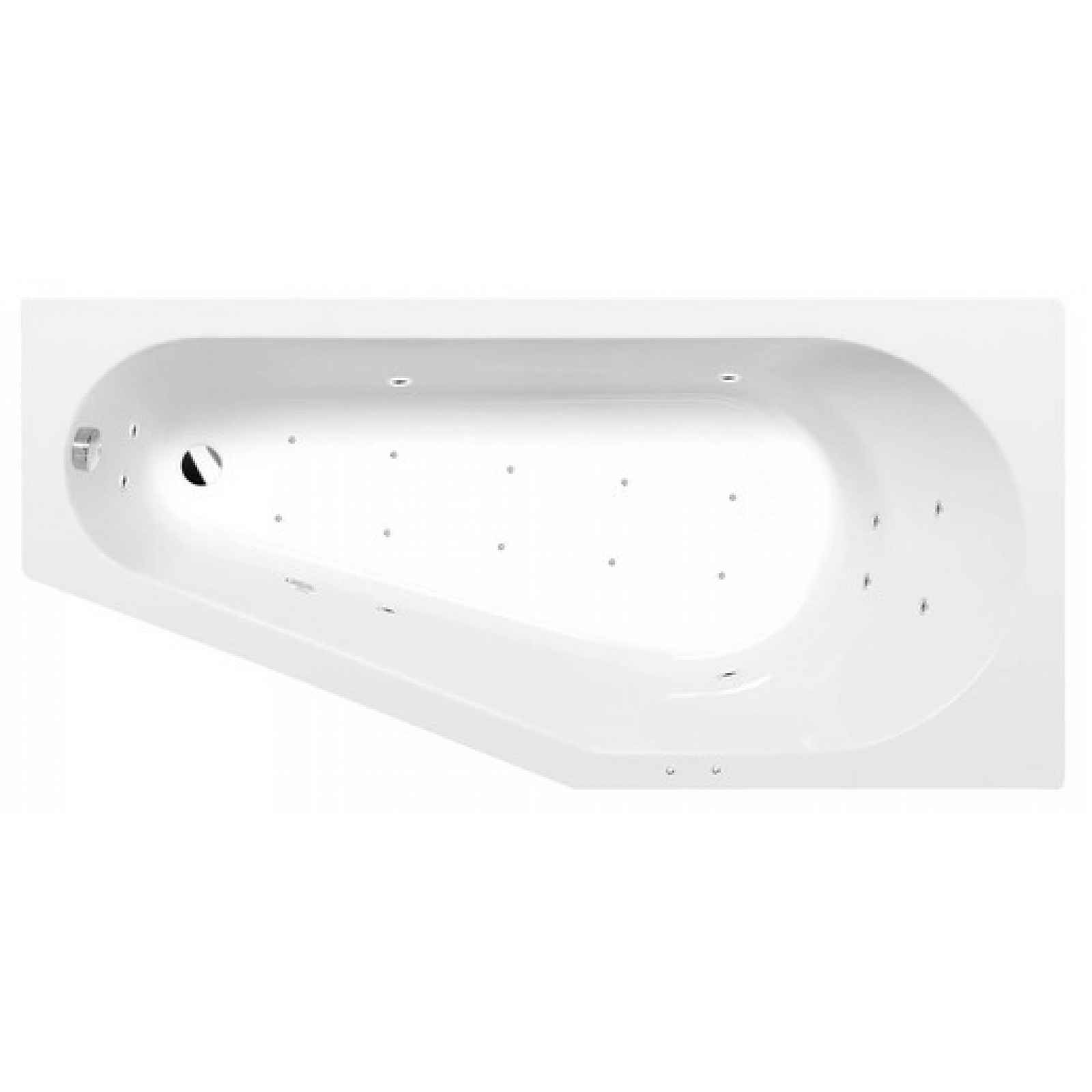 Masážní vana Polysan Tigra 150x75 cm Active Hydro-Air akrylát pravá 72933.2010