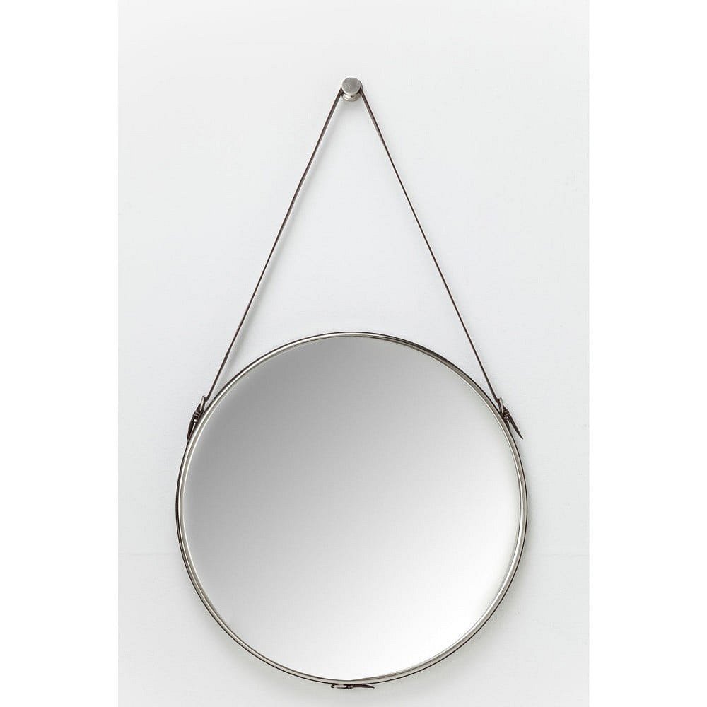 Nástěnné zrcadlo ve stříbrné barvě Kare Design Hacienda, Ø 61 cm