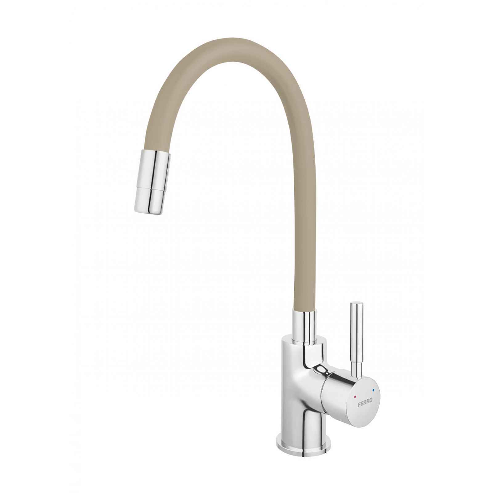 Dřezová baterie Novaservis se silikonovým ramínkem béžová/chrom 70710,0BE
