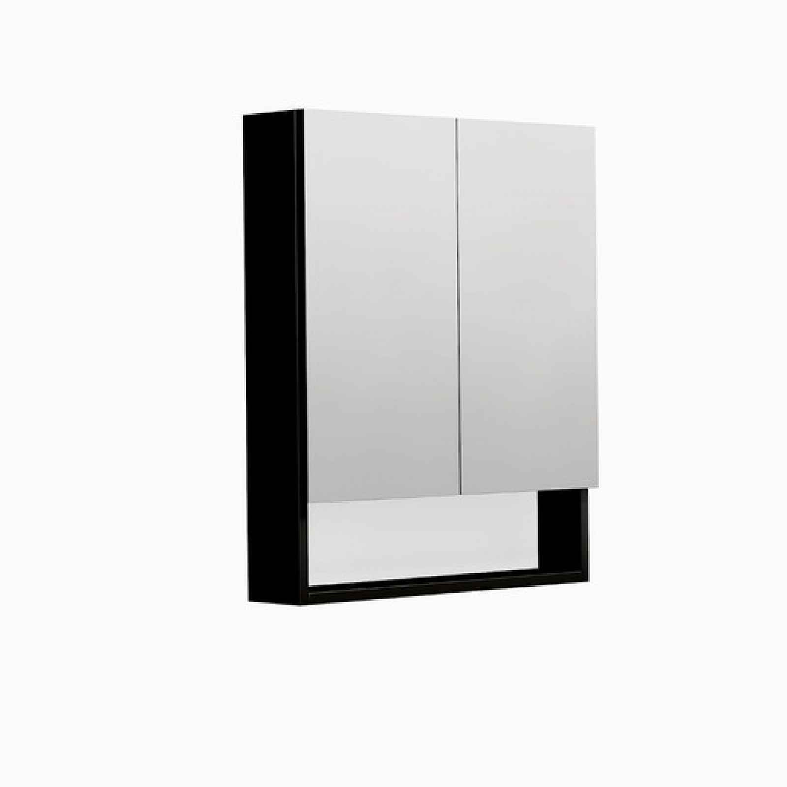 Zrcadlová skříňka SAT Cube Way 60x72 cm lamino černá GALCU3D60HP