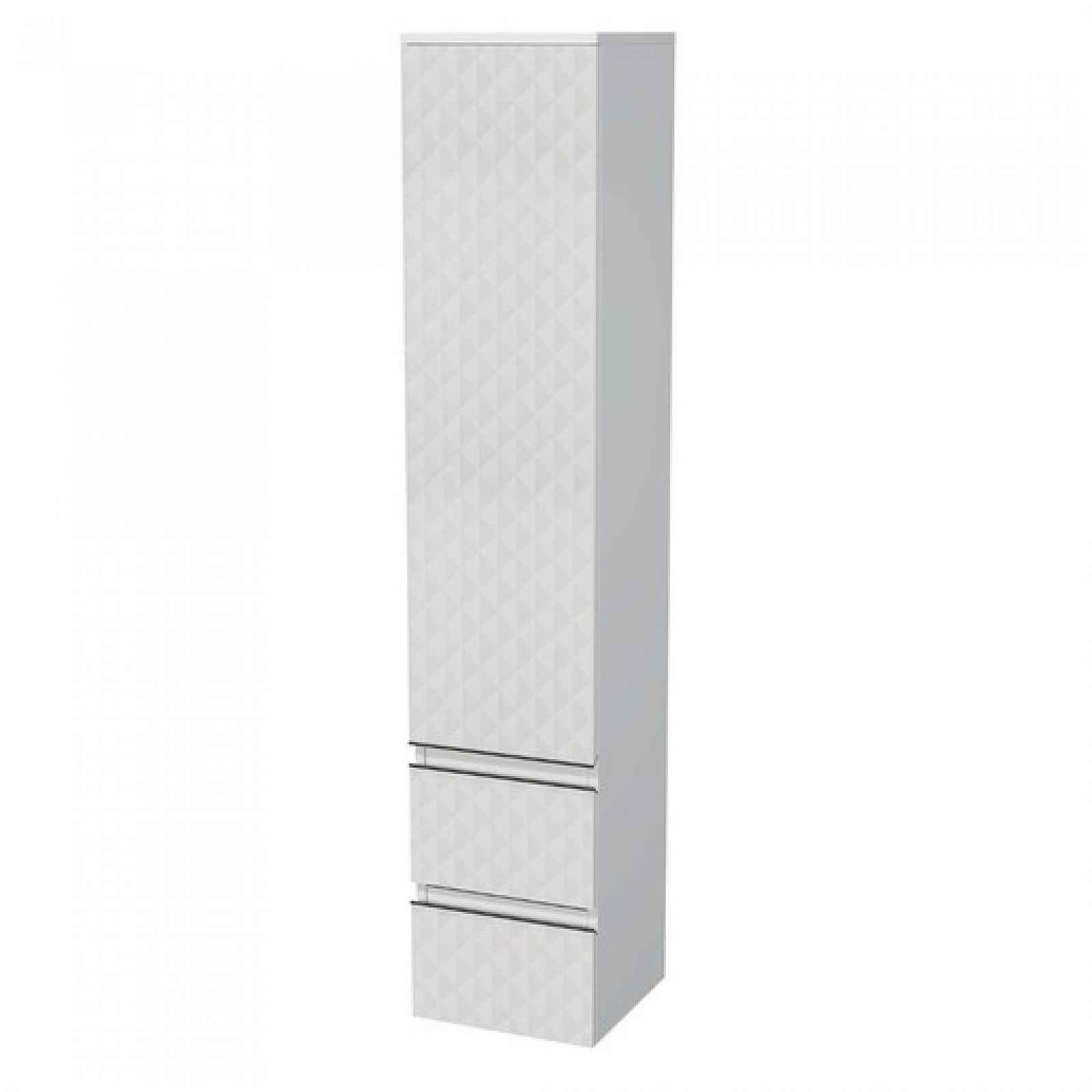 Koupelnová skříňka vysoká SAT Cube Way 32,5x163x33 cm bílá mat CUBE3DV351DP2ZBP