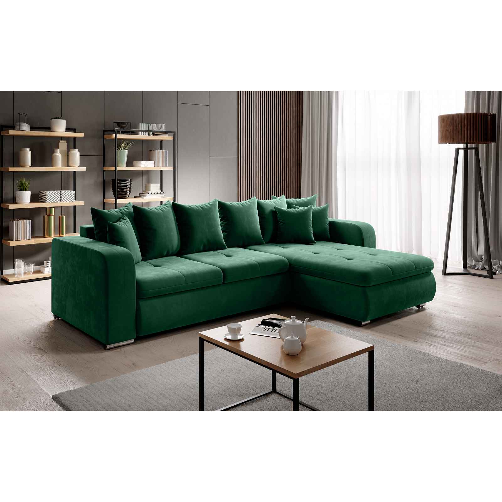 Moderní sedačka Ferino, zelená Kronos