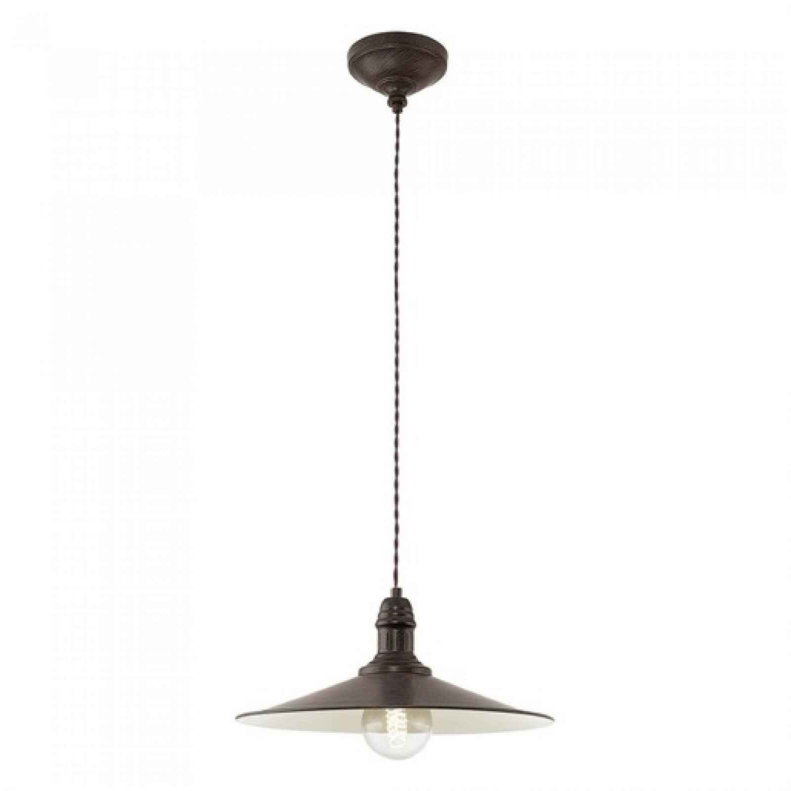 Svítidlo Eglo Stockburry 36cm E27, IP20, antik hnědá, béžová