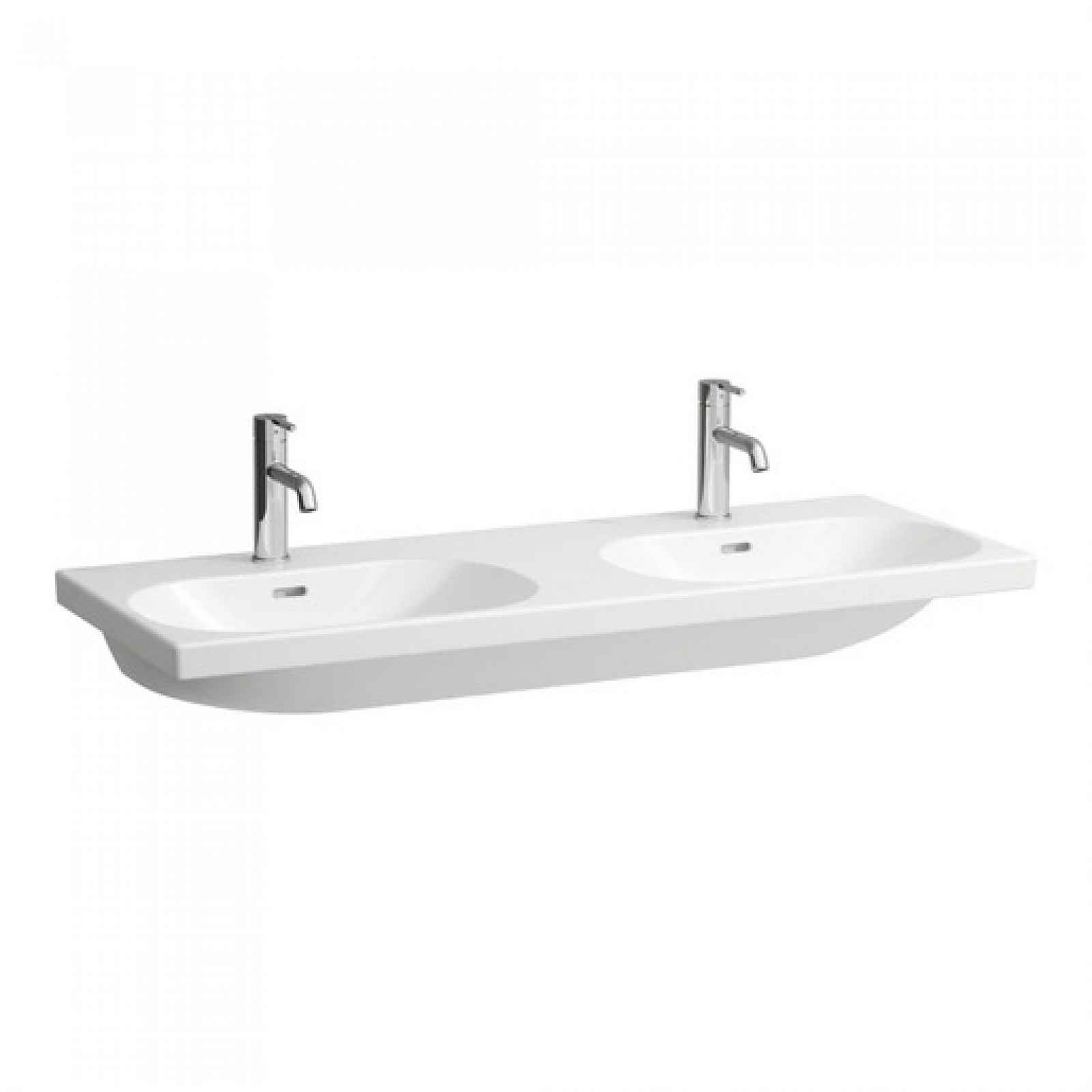 Dvojumyvadlo Laufen Lua 120x46 cm otvor pro baterii uprostřed H8140810001041