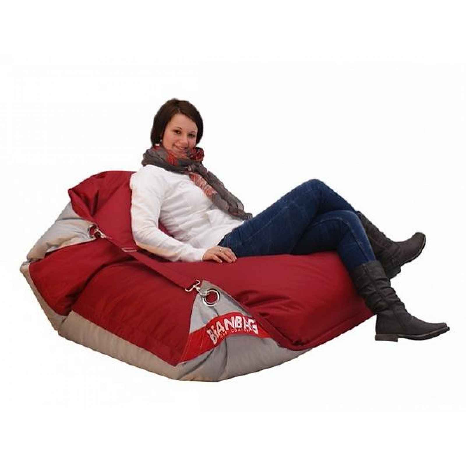 Sedací pytel BeanBag duo-rubin-silver