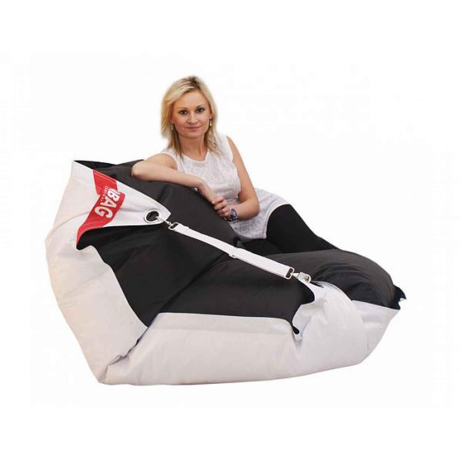 Sedací pytel BeanBag duo-white-black