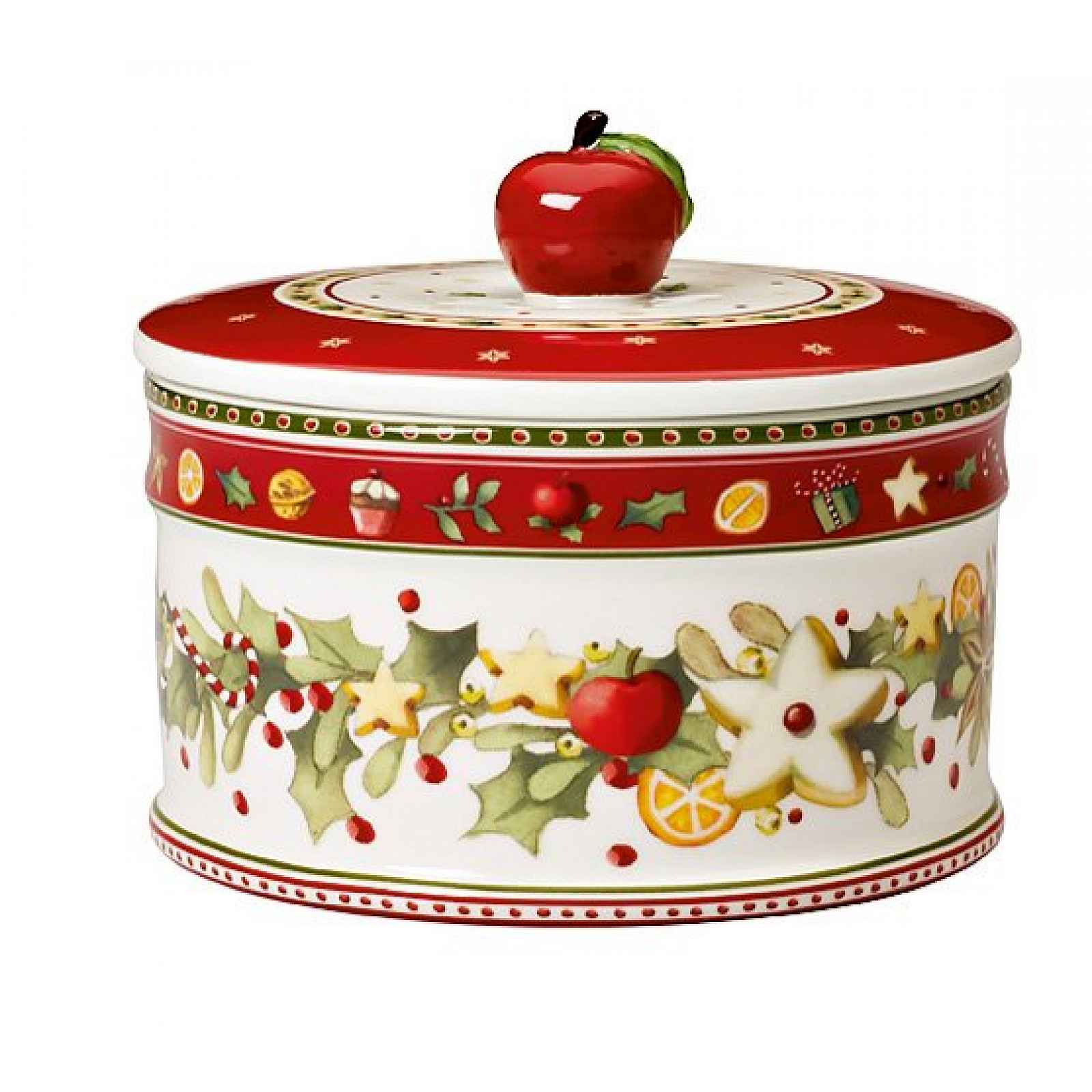 Villeroy & Boch Winter Bakery Delight vánoční dóza na cukroví, 11 x 13 cm, bílá