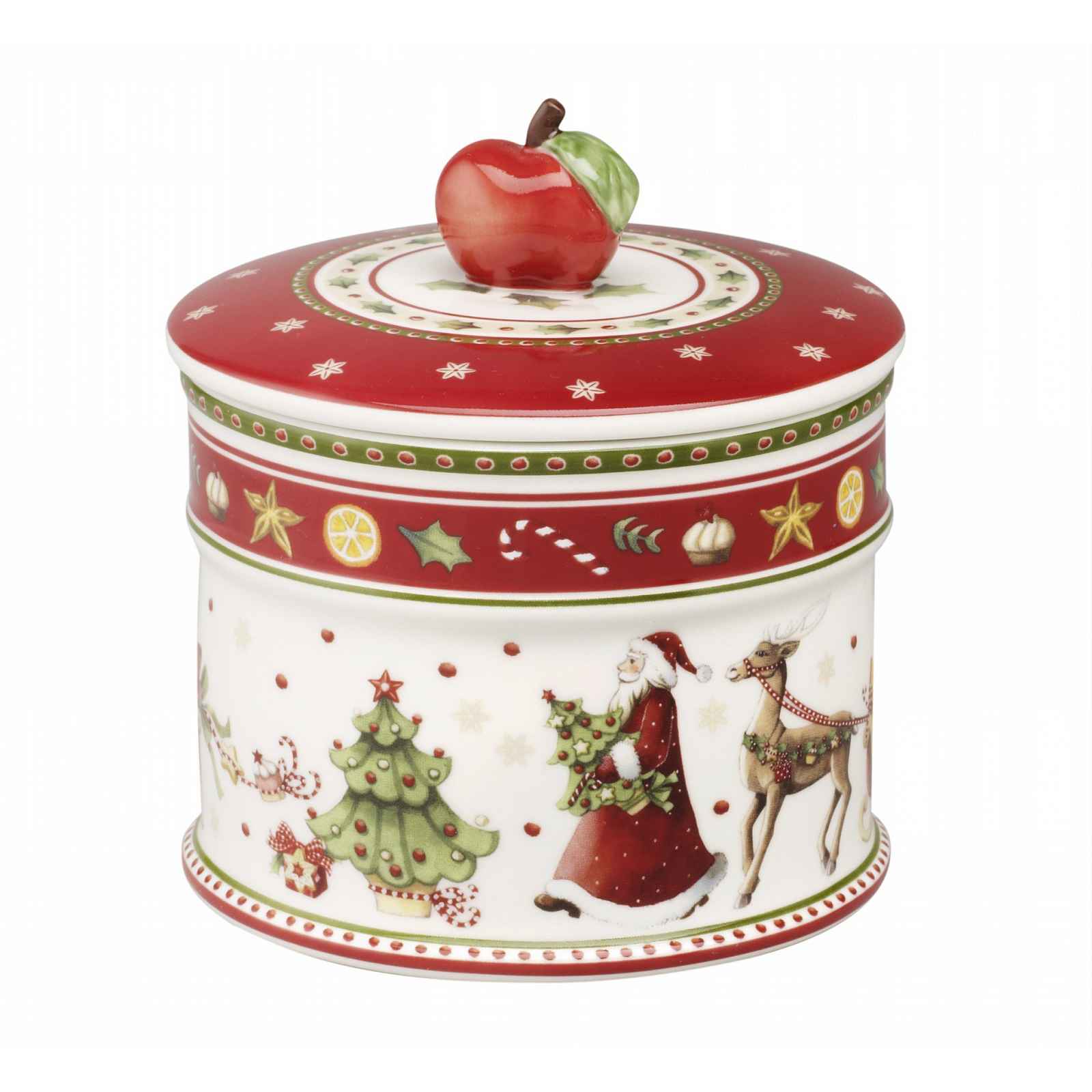 Villeroy & Boch Winter Bakery Delight vánoční dóza na cukroví, 12 x 11 cm, bílá