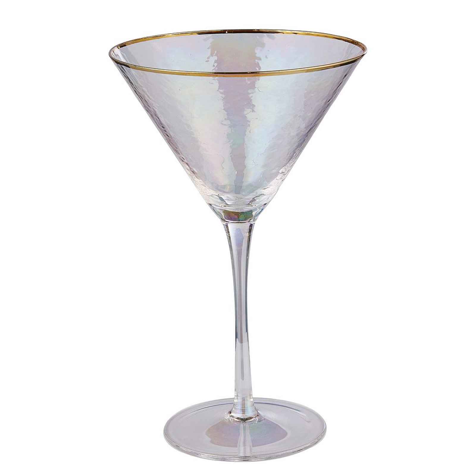 Butlers SMERALDA Sklenice na martini se zlatým okrajem 280 ml