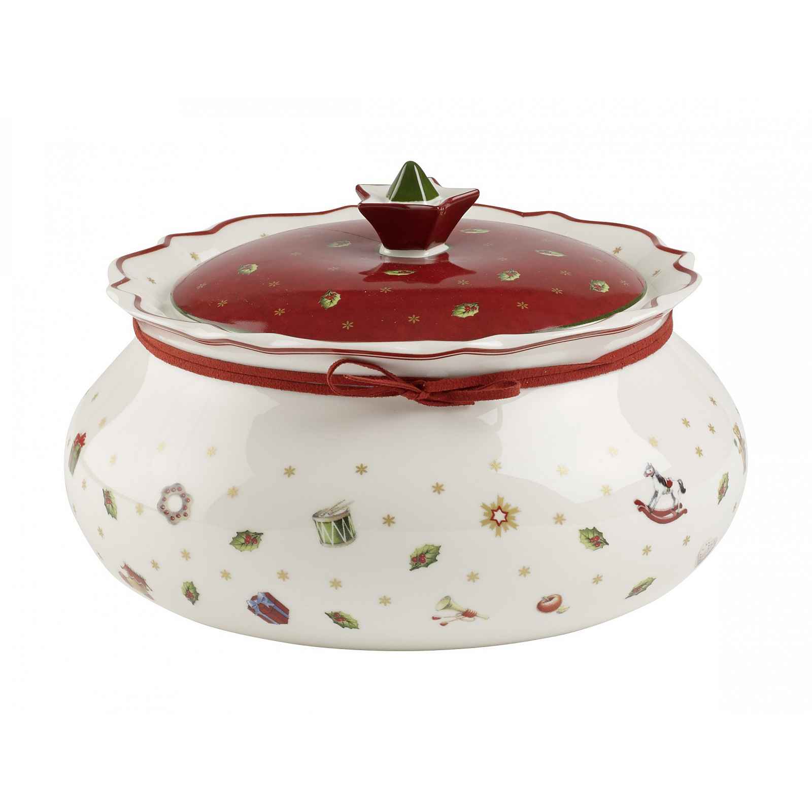 Villeroy & Boch Toy´s Delight vánoční dóza střední, 15 cm, bílá
