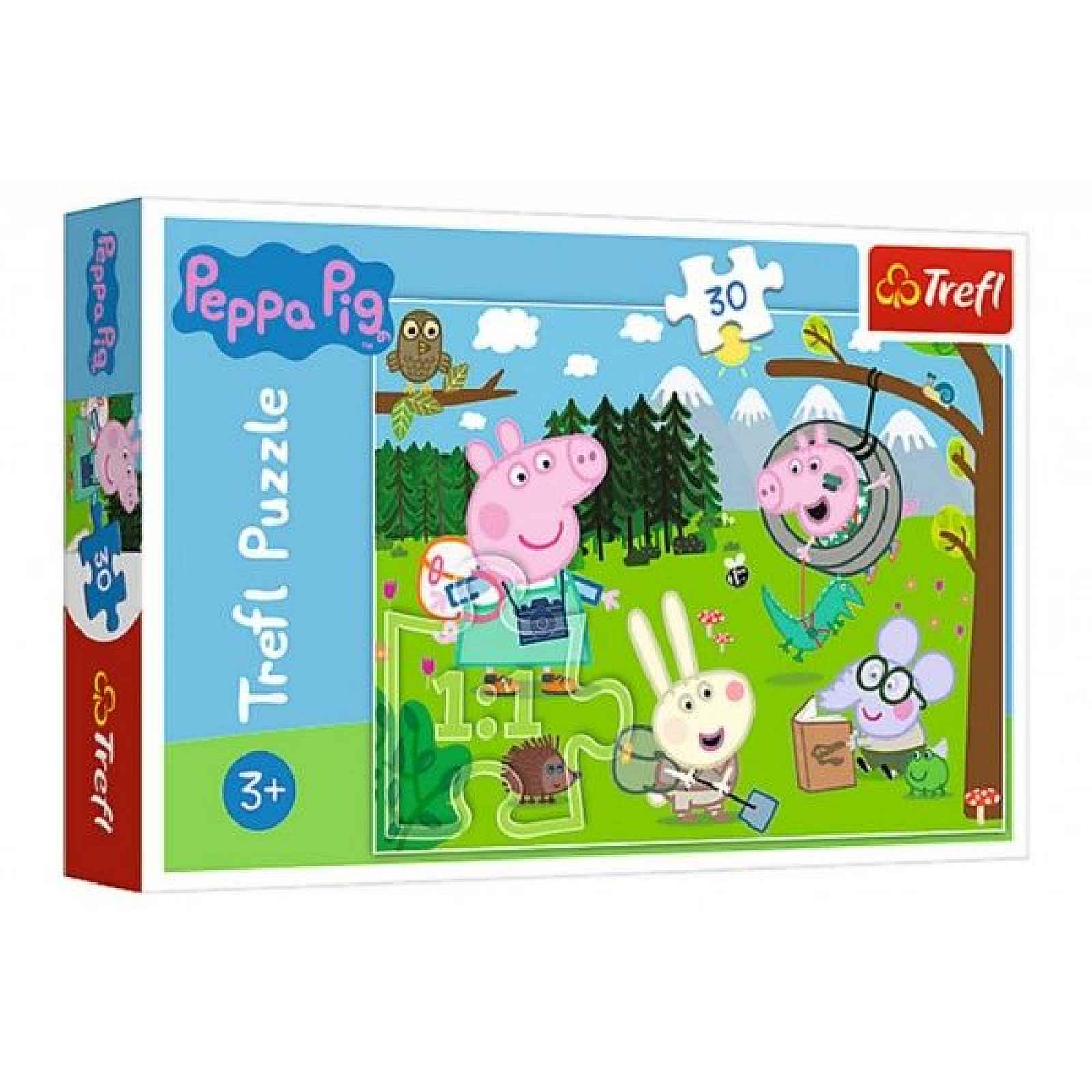 Puzzle Prasátko Peppa/Peppa Pig Výlet do lesa