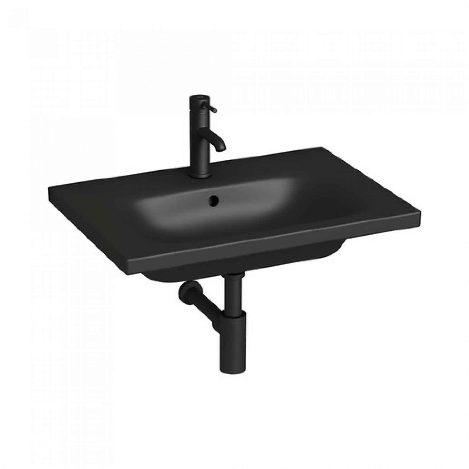 Umyvadlo Jika MIo-N 80x45 cm černá mat otvor pro baterii uprostřed H8127167161041