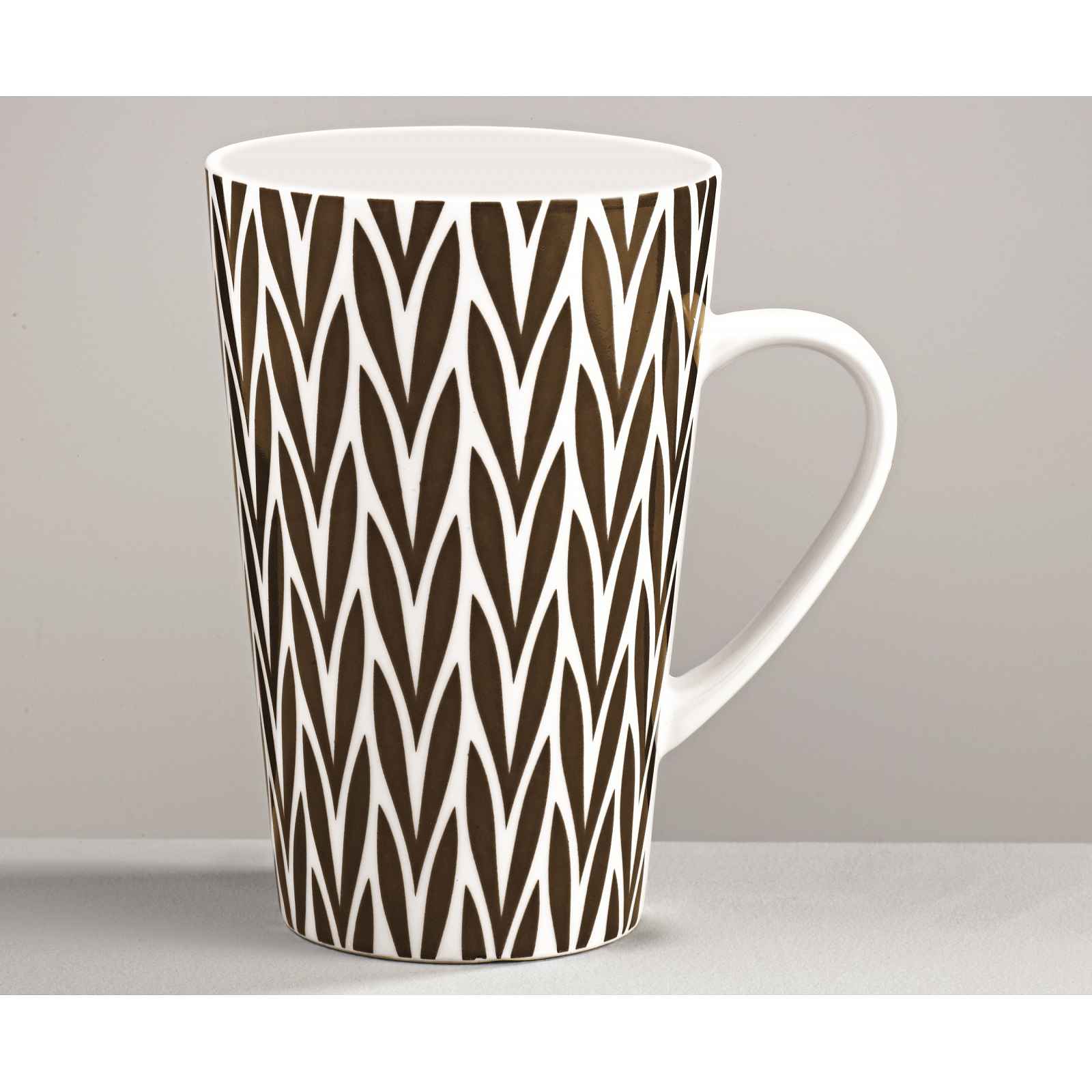 Vysoký hrnek 13 cm Casa Nova 370 ml, lístečky