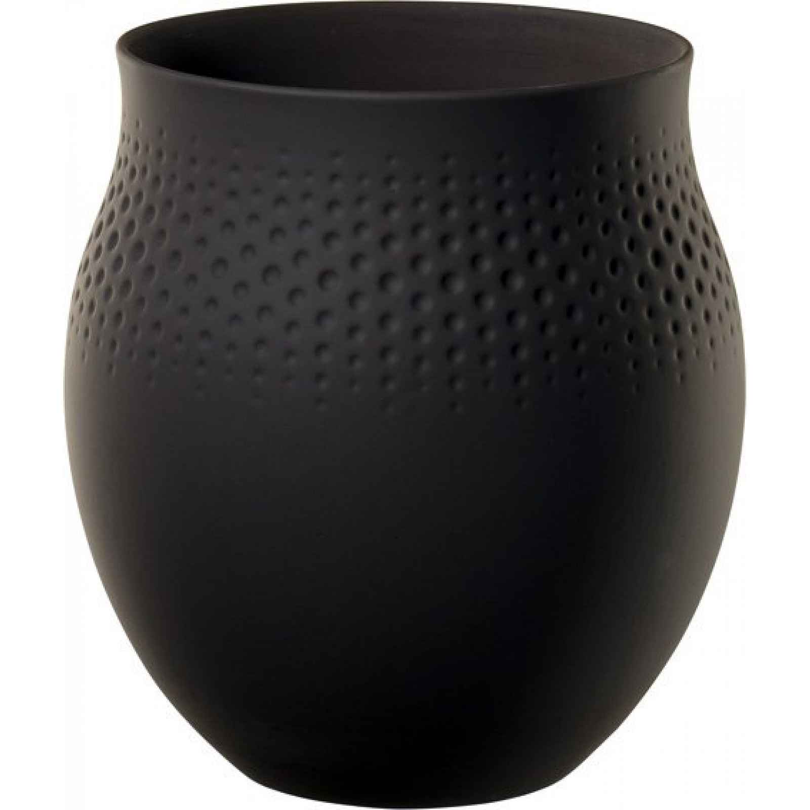 Villeroy & Boch Collier Noir porcelánová váza Perle, 17,5 cm