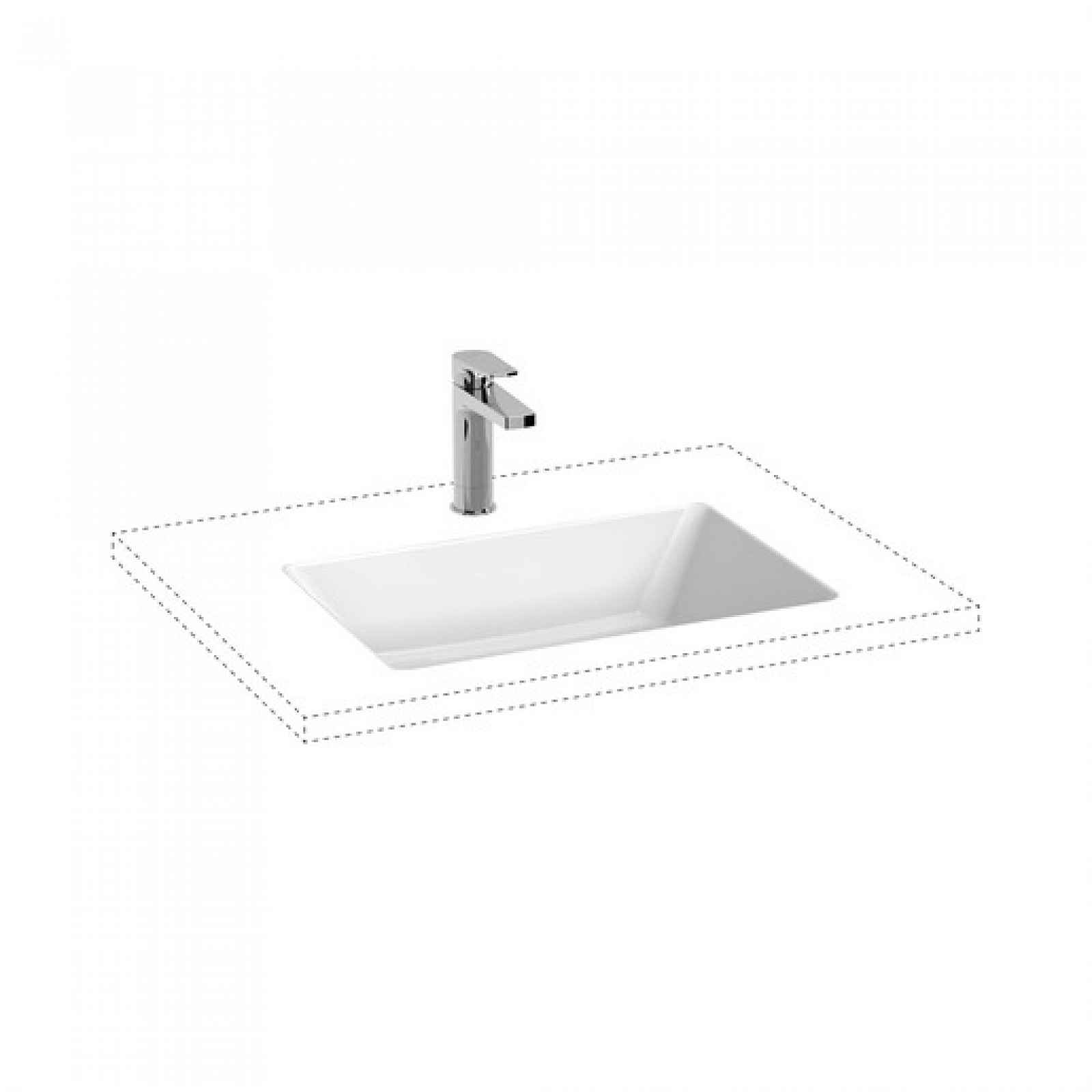 Zápustné umyvadlo Jika Cubito 53,5x37 cm bez otvoru pro baterii H8164221001091