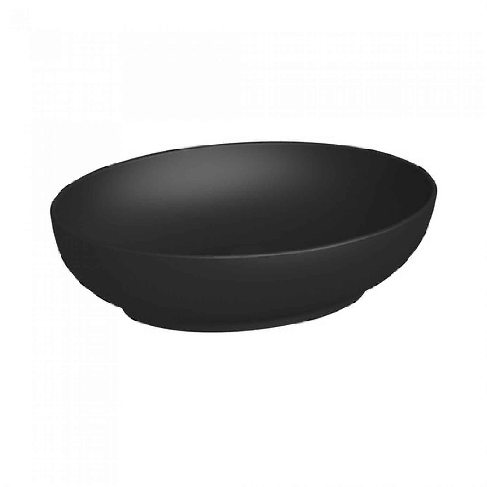 Umyvadlo na desku Jika Astra 52x40 cm černá mat bez otvoru pro baterii, bez přepadu H8183647161121