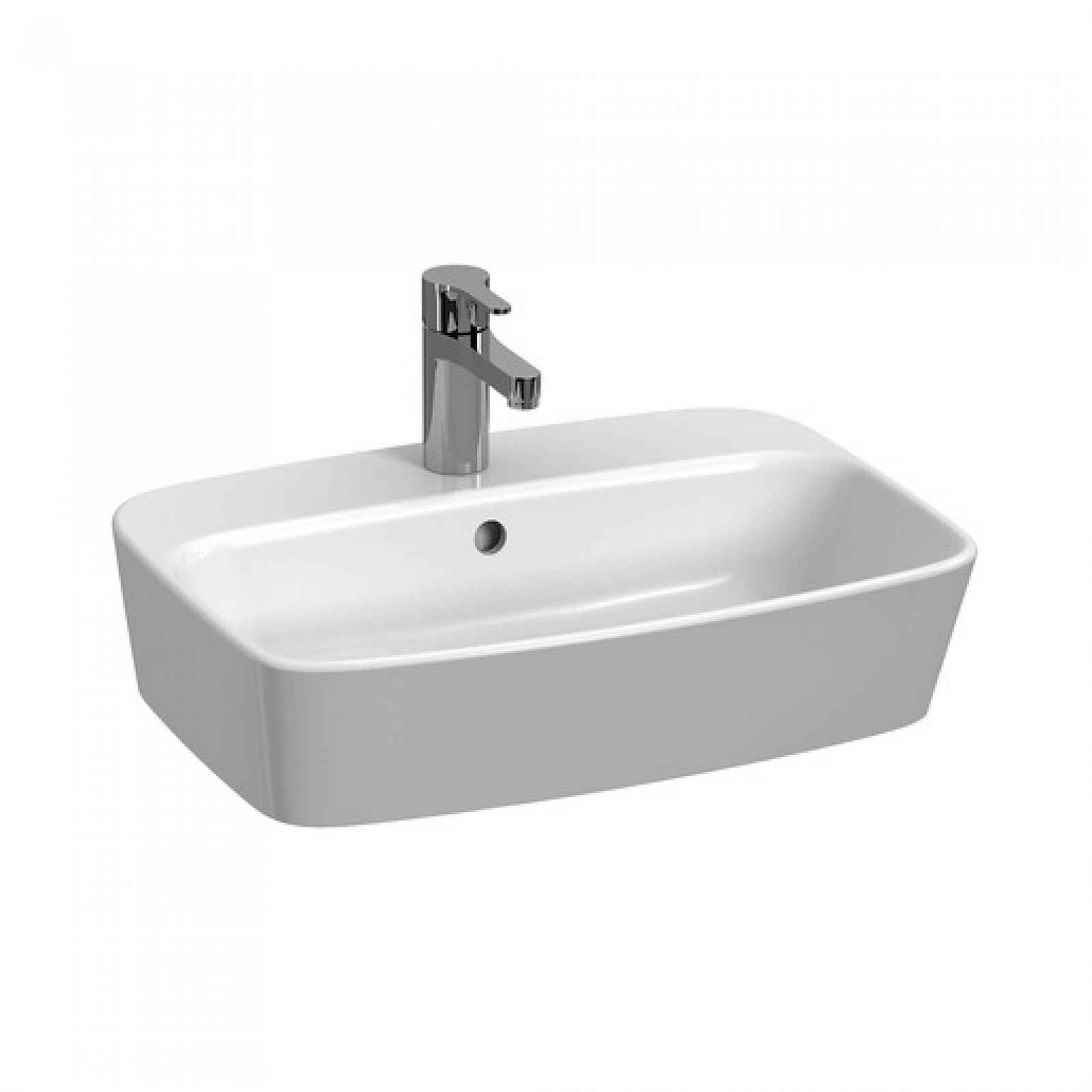 Umyvadlo na desku Jika Lyra Plus 55x40 cm mat otvor pro baterii uprostřed H8183827571041