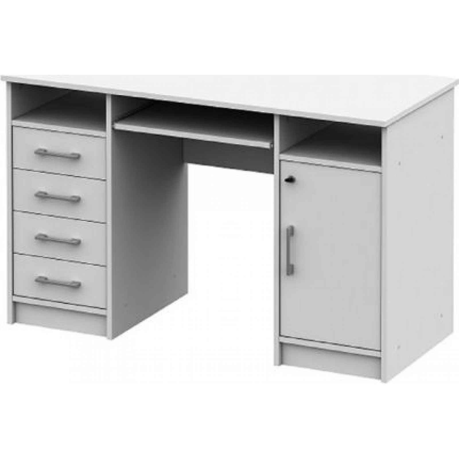 Bílý PC stůl Styroom