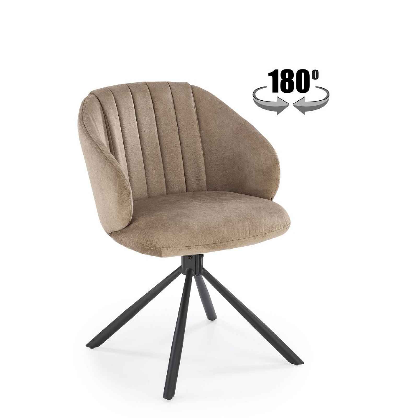 Otočné jídelní křeslo K533 Halmar Cappuccino