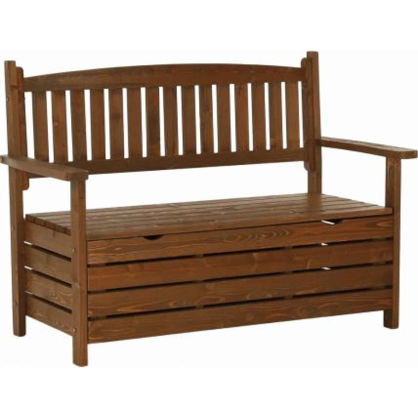Hnědá zahradní lavička Wood