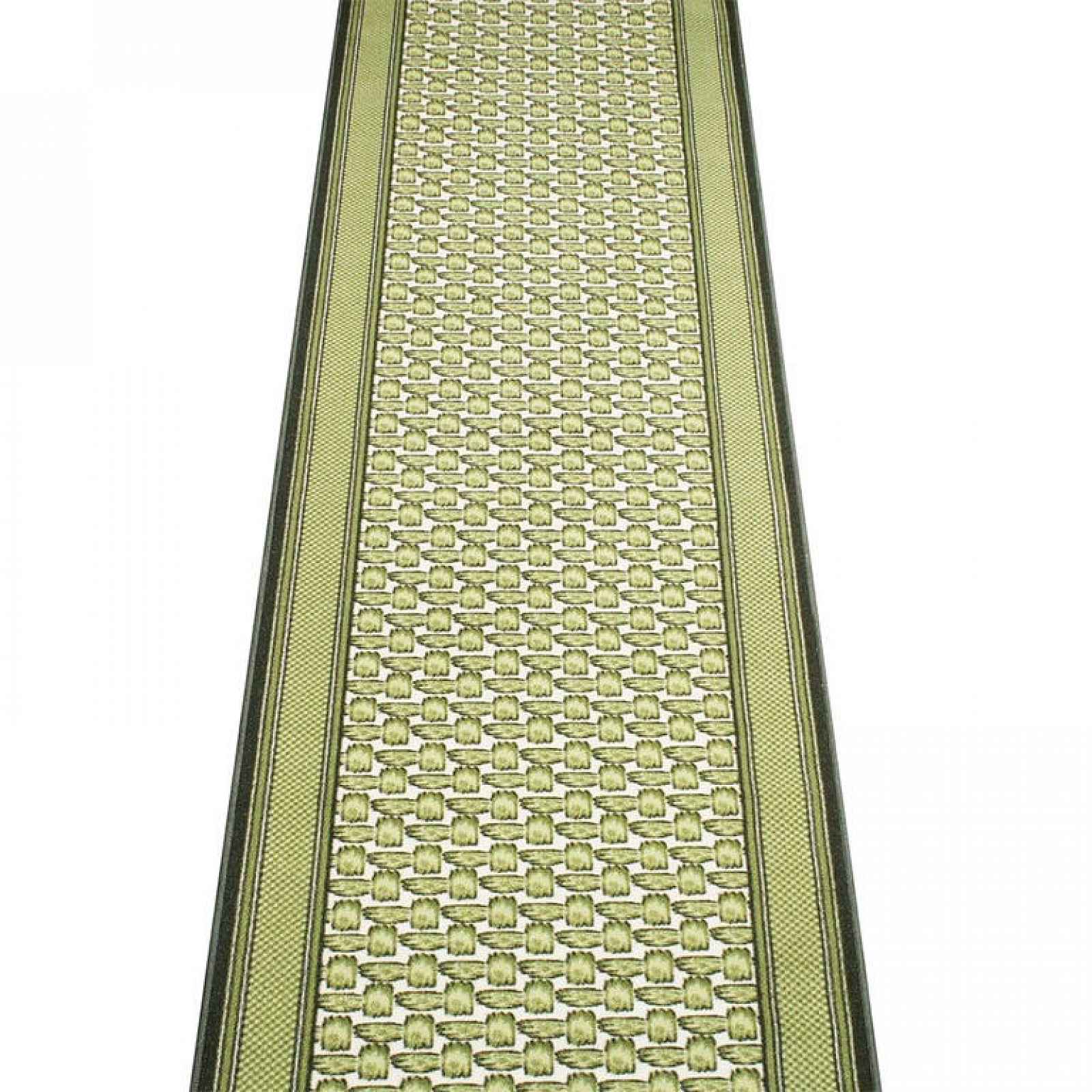 Vopi Kusový koberec GRENOBLE zelená 67 x 350 cm