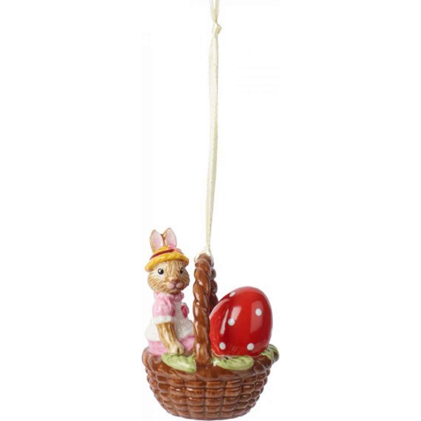 Villeroy & Boch Bunny Tales velikonoční závěsná dekorace, zaječice Anna v košíčku