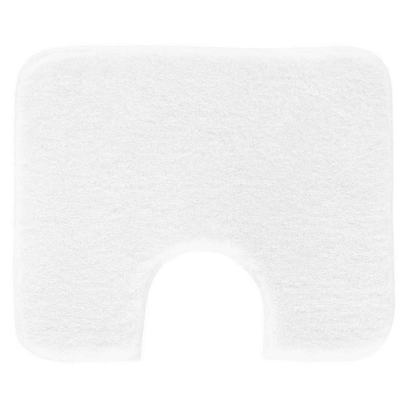 Melange WC předložka s výřezem, bílá, 50 x 60 cm