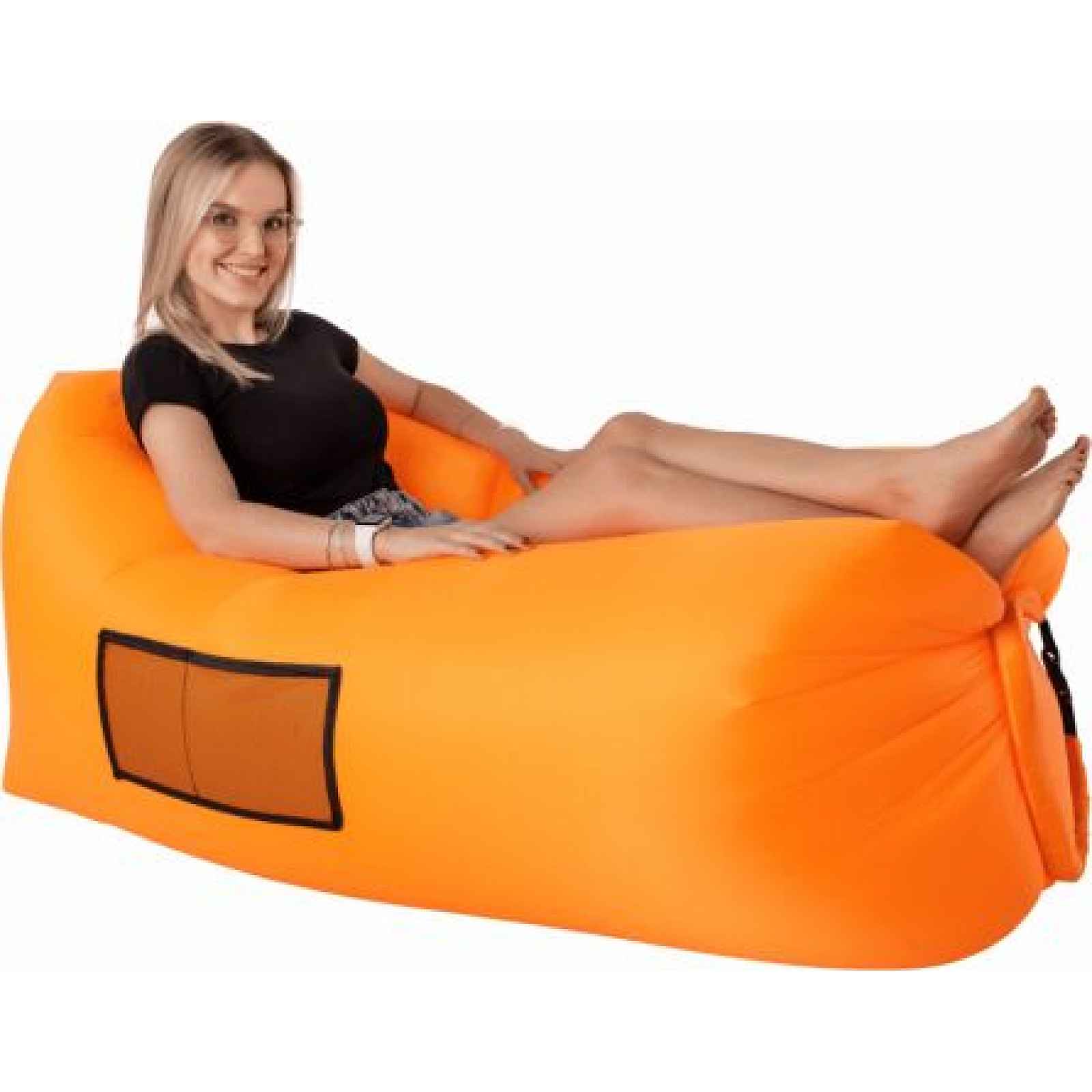 Nafukovací sedací vak Lazy bag orange