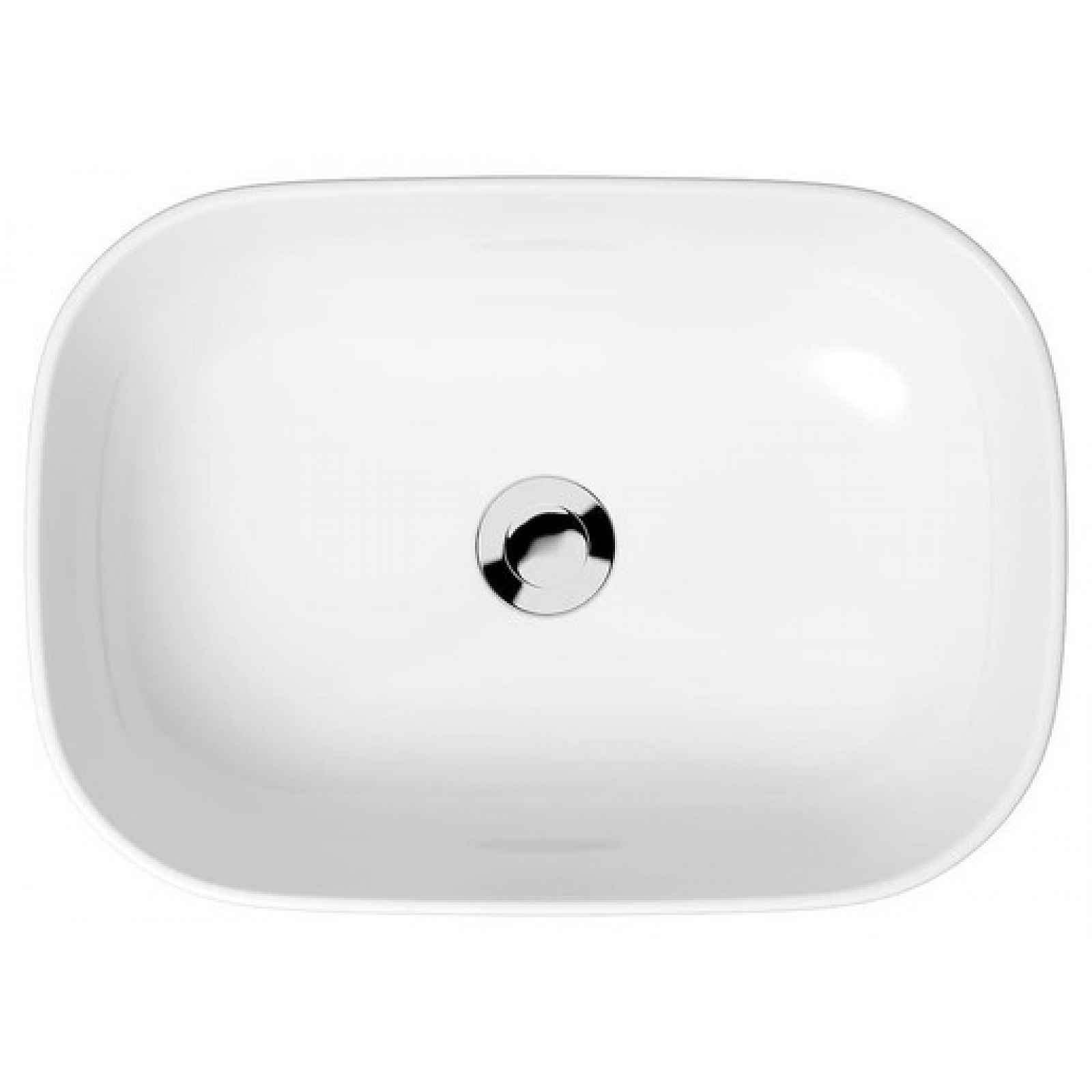 Umyvadlo na desku Cersanit Moduo 50,5x36 cm bez otvoru pro baterii K116-050