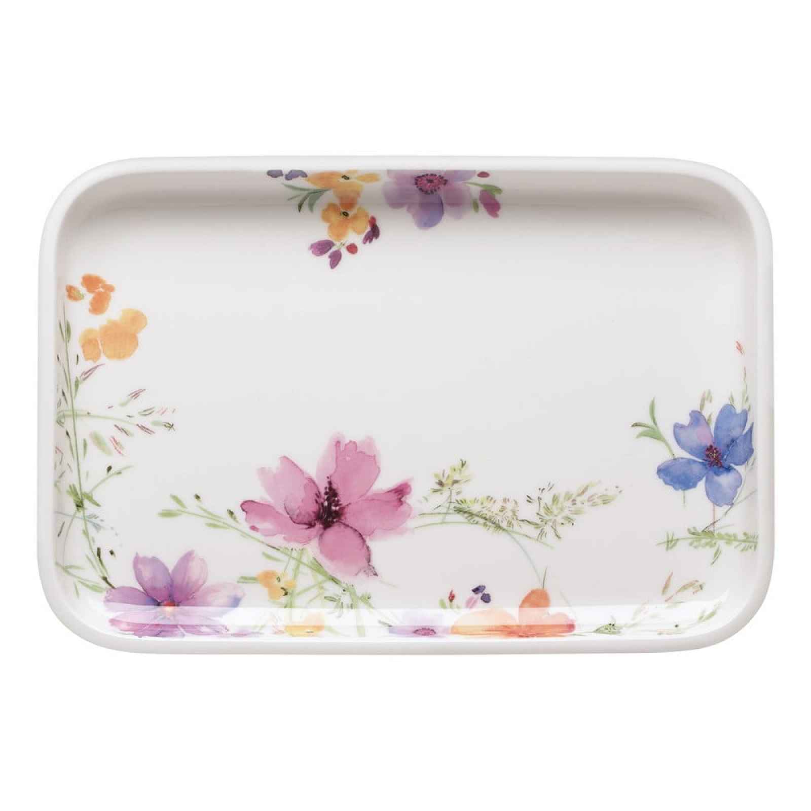 Servírovací porcelánový tác s motivem květin Villeroy & Boch Mariefleur Basic, 32 x 22 cm