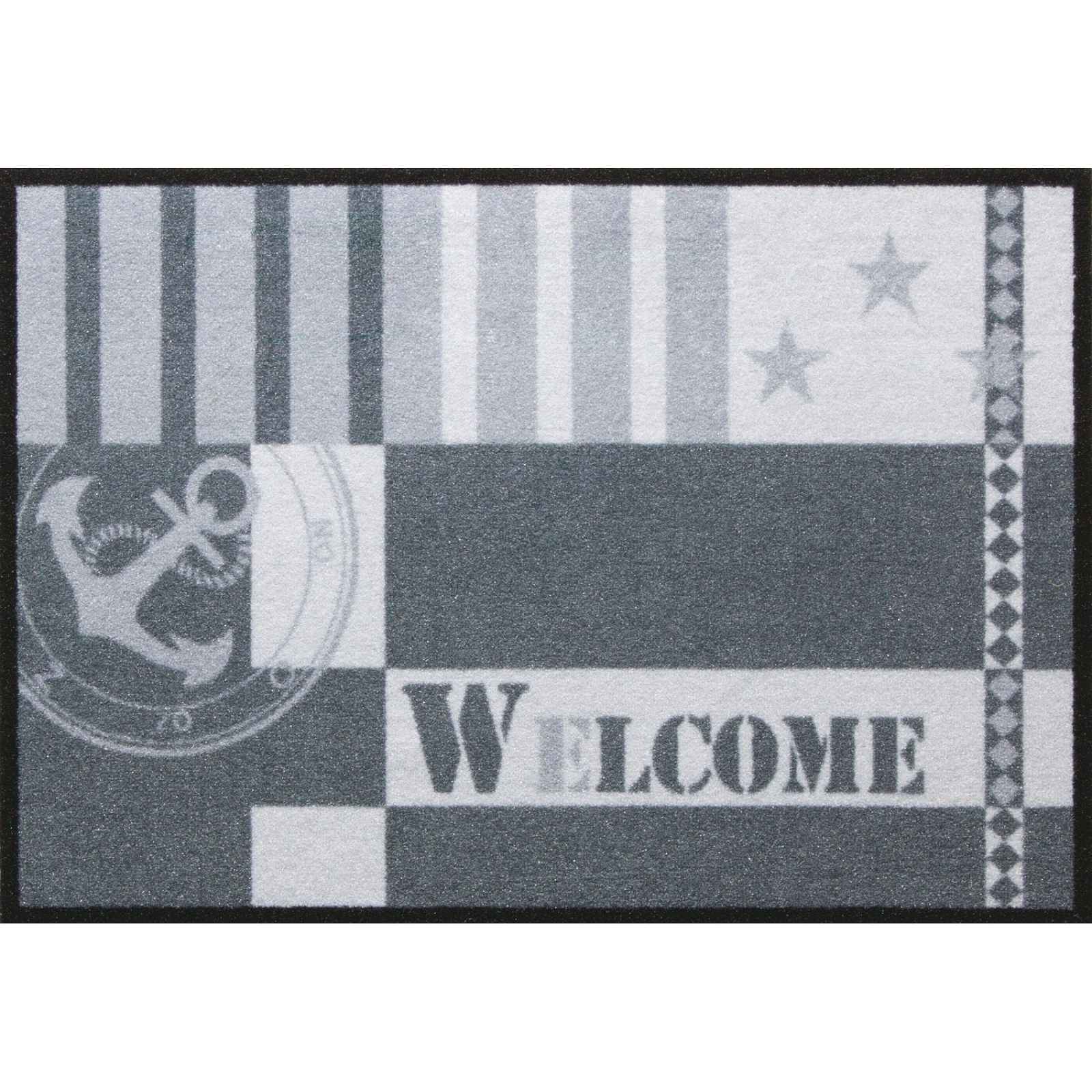 Rohožka Metropolitan Welcome Marine, šedo-černá