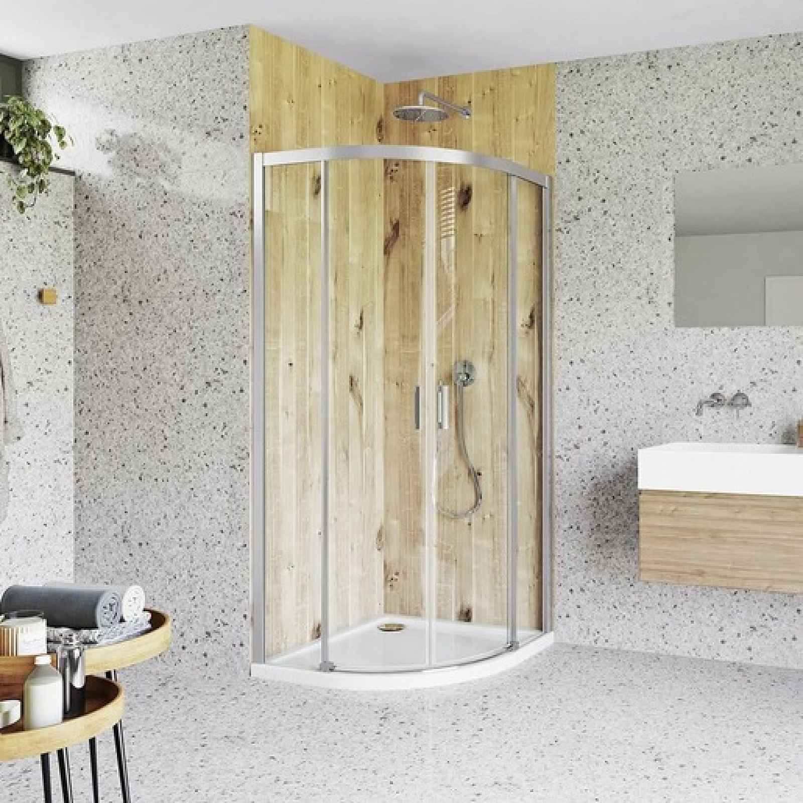 Sprchový kout čtvrtkruh 90x90 cm Roth Cariba Line CI R55 090200 VPE