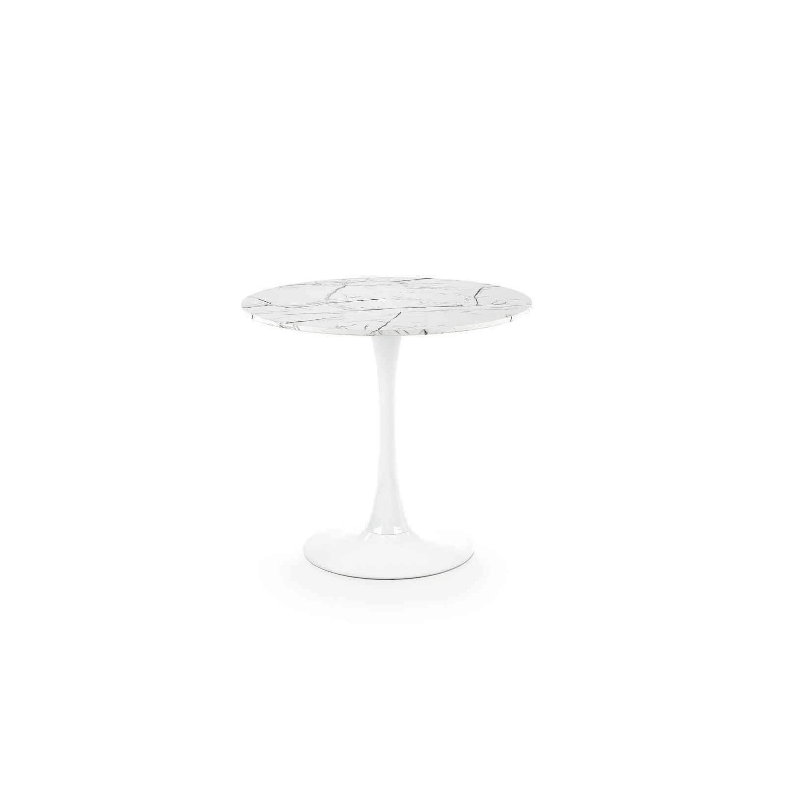 Kulatý stůl CLOVE, bílý mramor