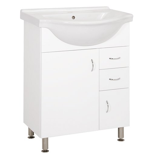 Koupelnová skříňka s umyvadlem Keramia Pro 60x50 cm bílá PRO60DV