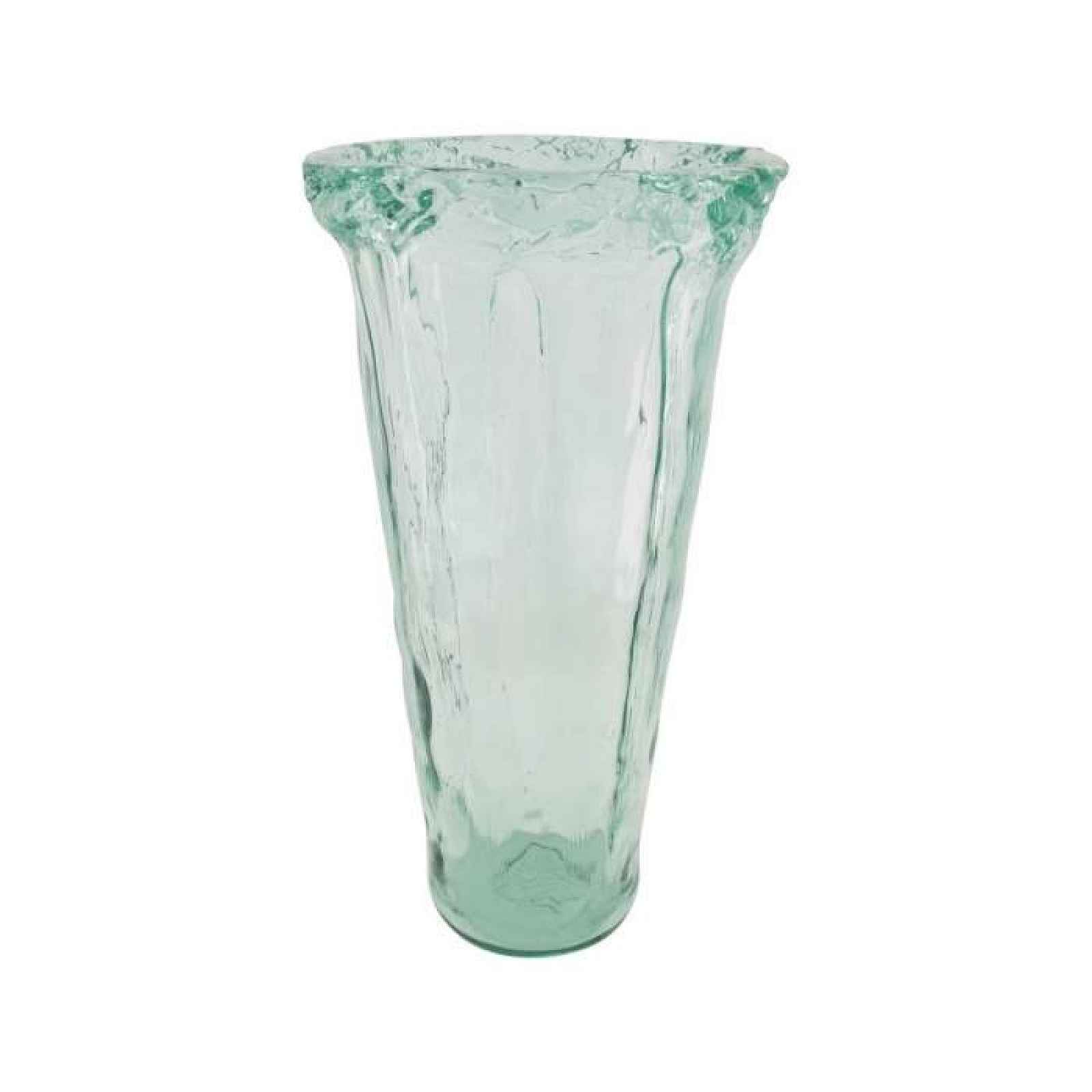 Váza atypická konická z recyklovaného skla 50cm