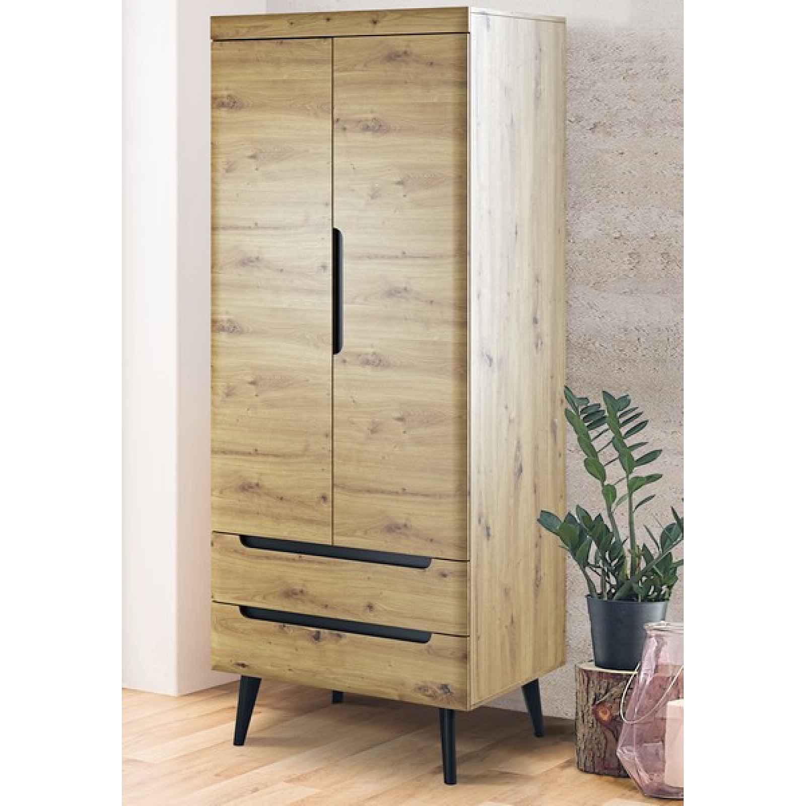 Šatní skříň Nordi, dub artisan