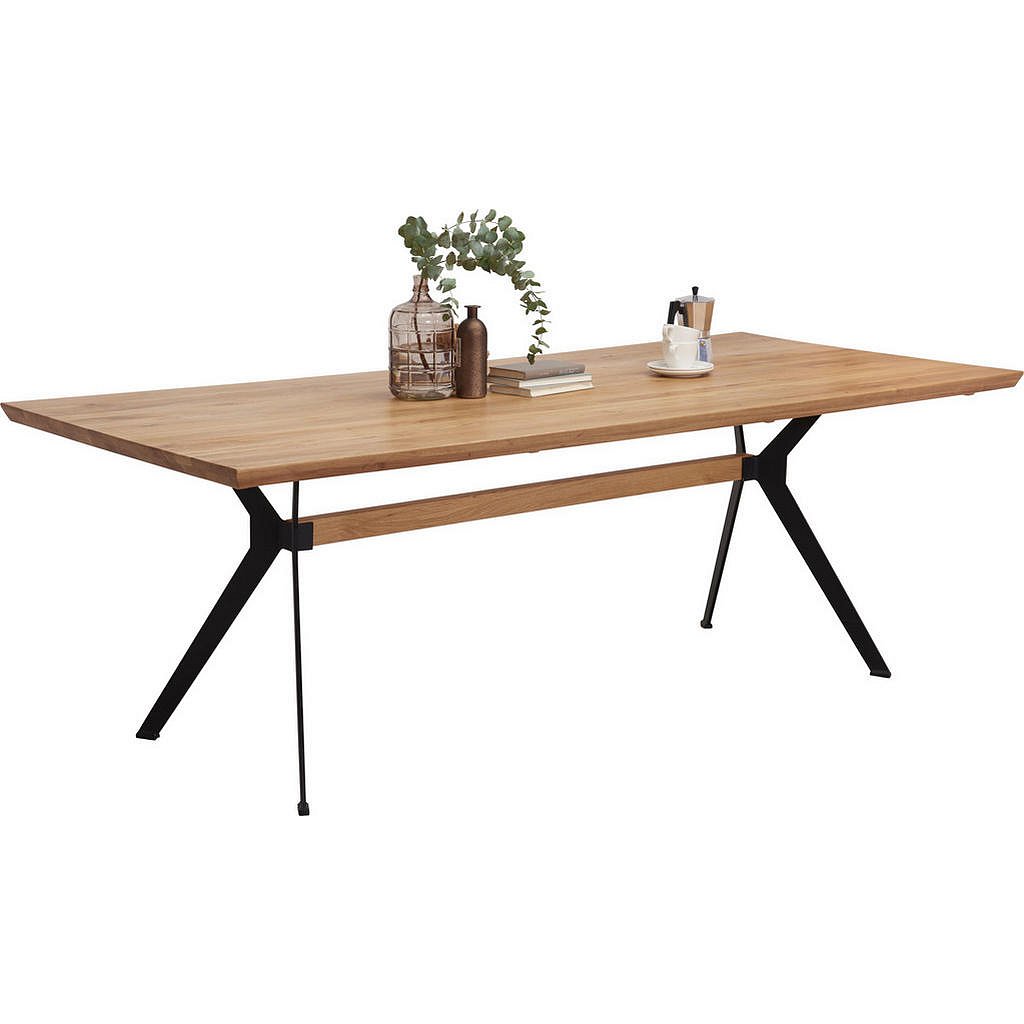Linea Natura Jídelní Stůl, Masivní, Divoký Dub, Černá, Barvy Dubu - 002748005701