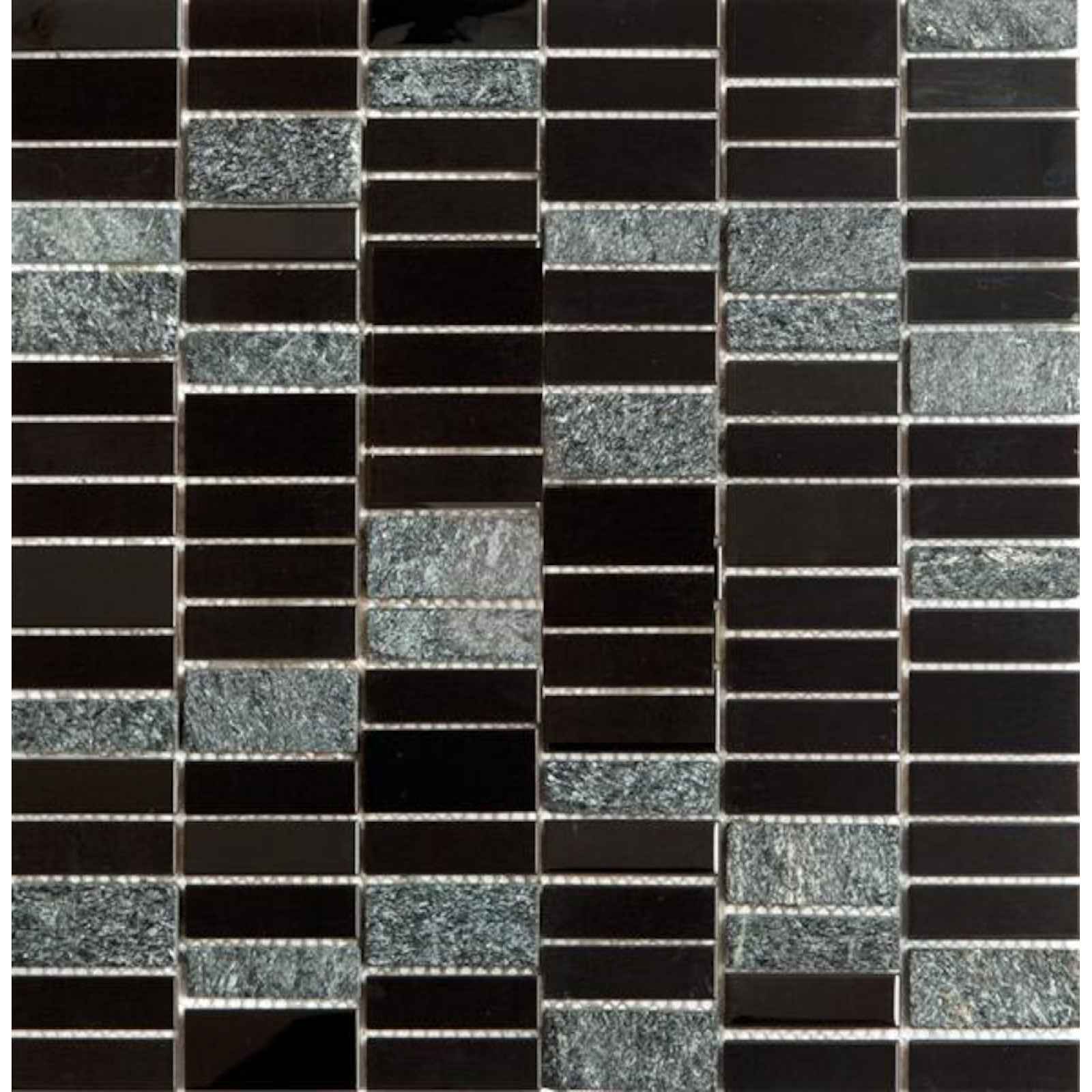 Nerezová mozaika černá 30x30 cm mat / lesk MOS4815BK