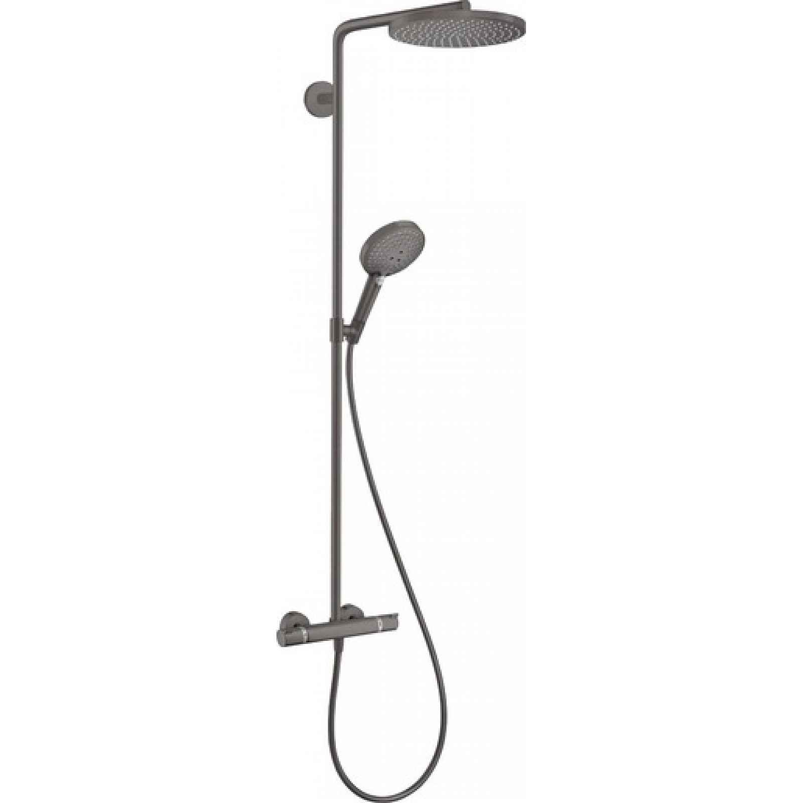 Sprchový systém Hansgrohe Raindance S s termostatickou baterií kartáčovaný černý chrom 28823340