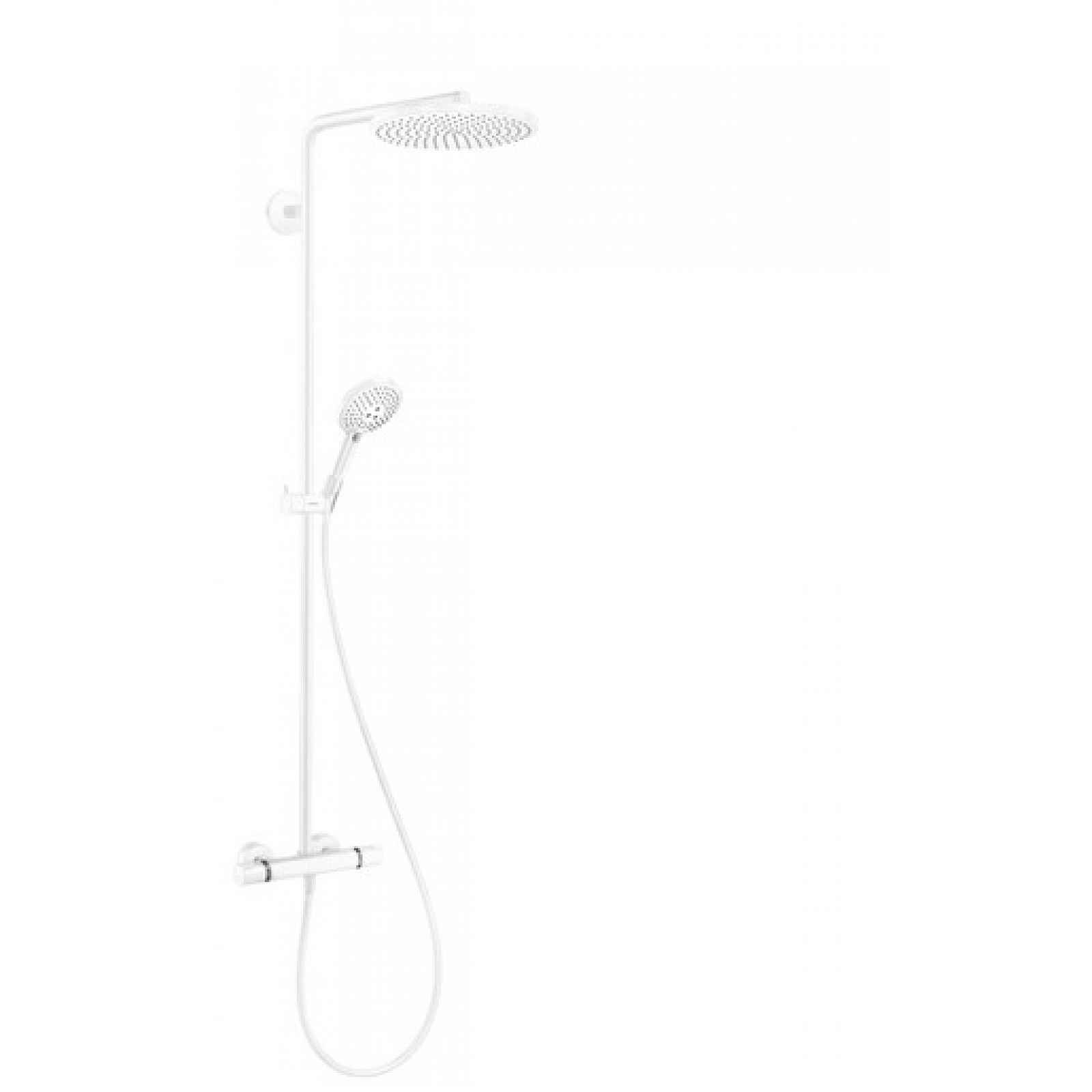Sprchový systém Hansgrohe Raindance S s termostatickou baterií matná bílá 28823700