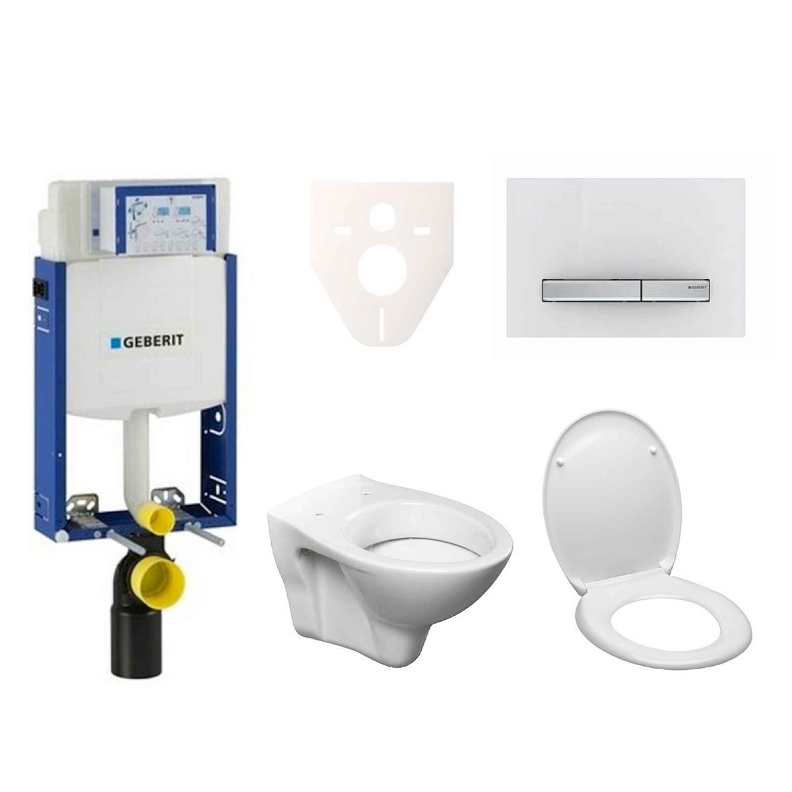 Závěsný set WC S-line + modul Geberit Kombifix s tlačítkem Sigma 50 (alpská bílá) 110.302.00.5 ND8