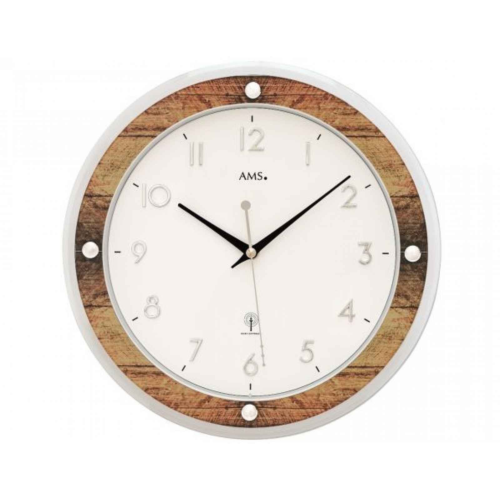 Designové nástěnné hodiny 5565 AMS řízené rádiovým signálem 31cm