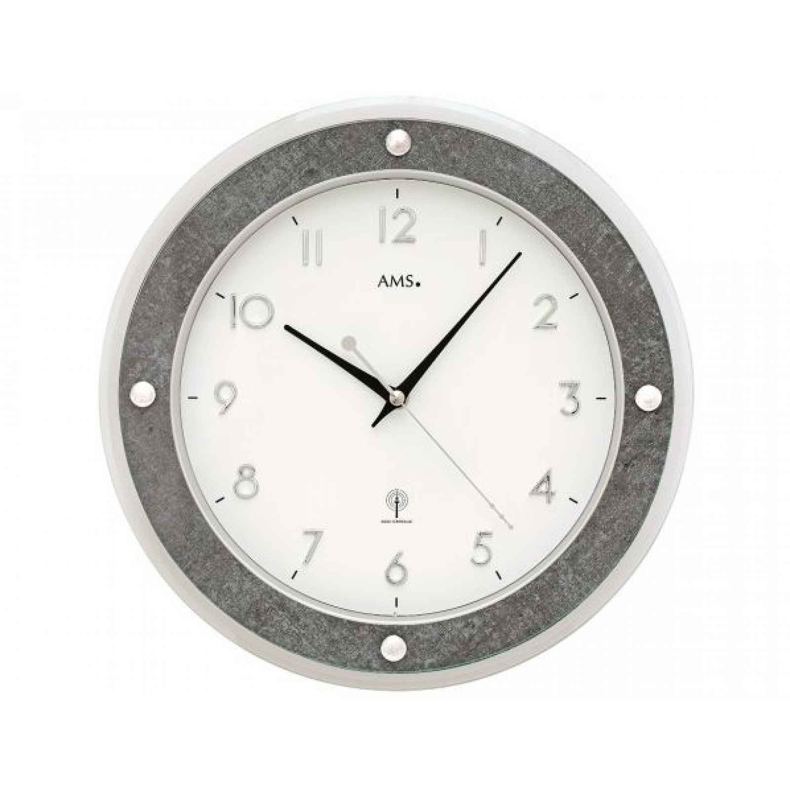 Designové nástěnné hodiny 5566 AMS řízené rádiovým signálem 31cm