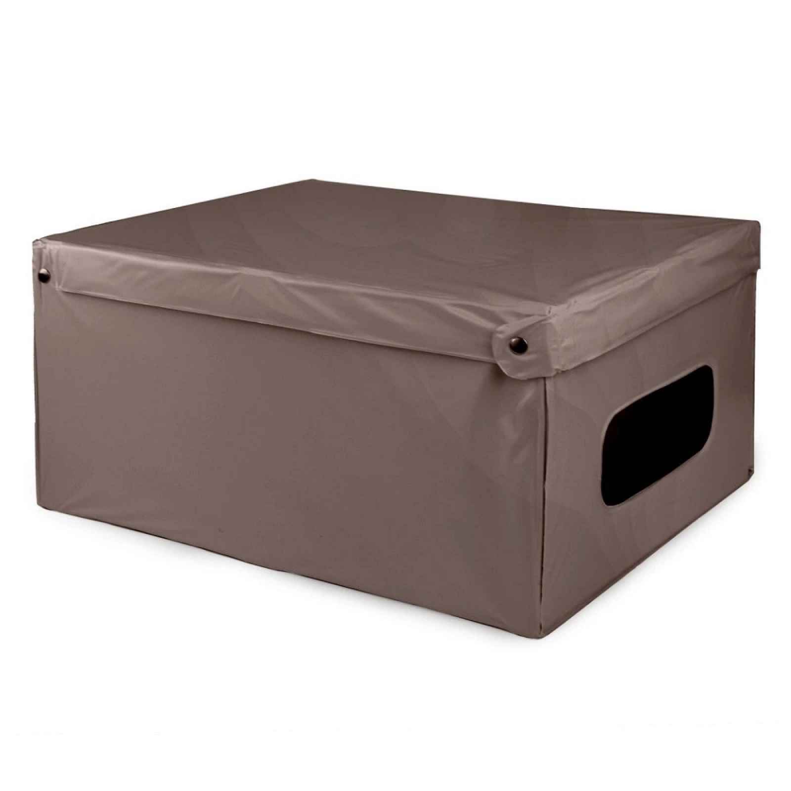 Compactor Skládací úložná krabice s víkem SMART, taupe
