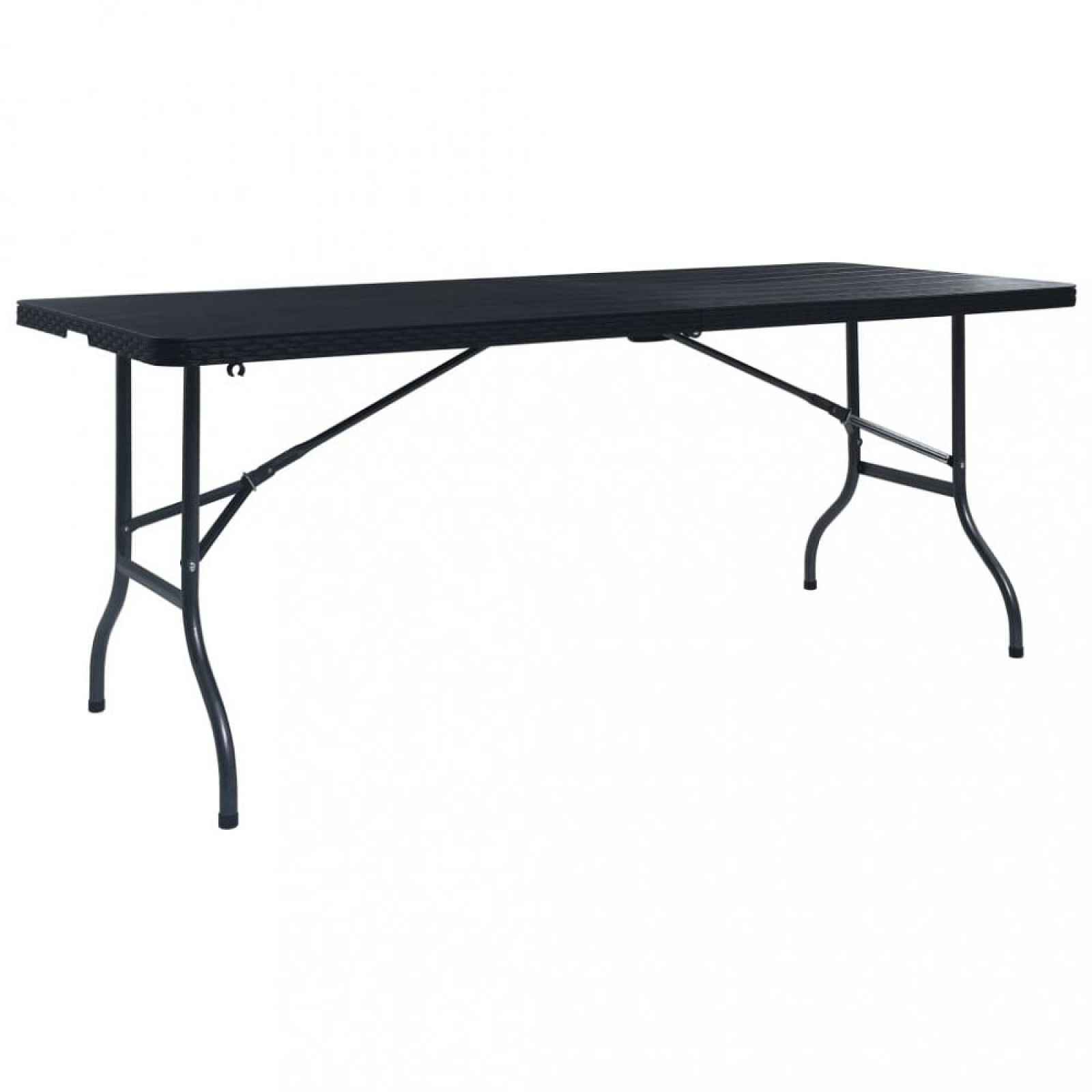 Skládací zahradní stůl 180 cm černá