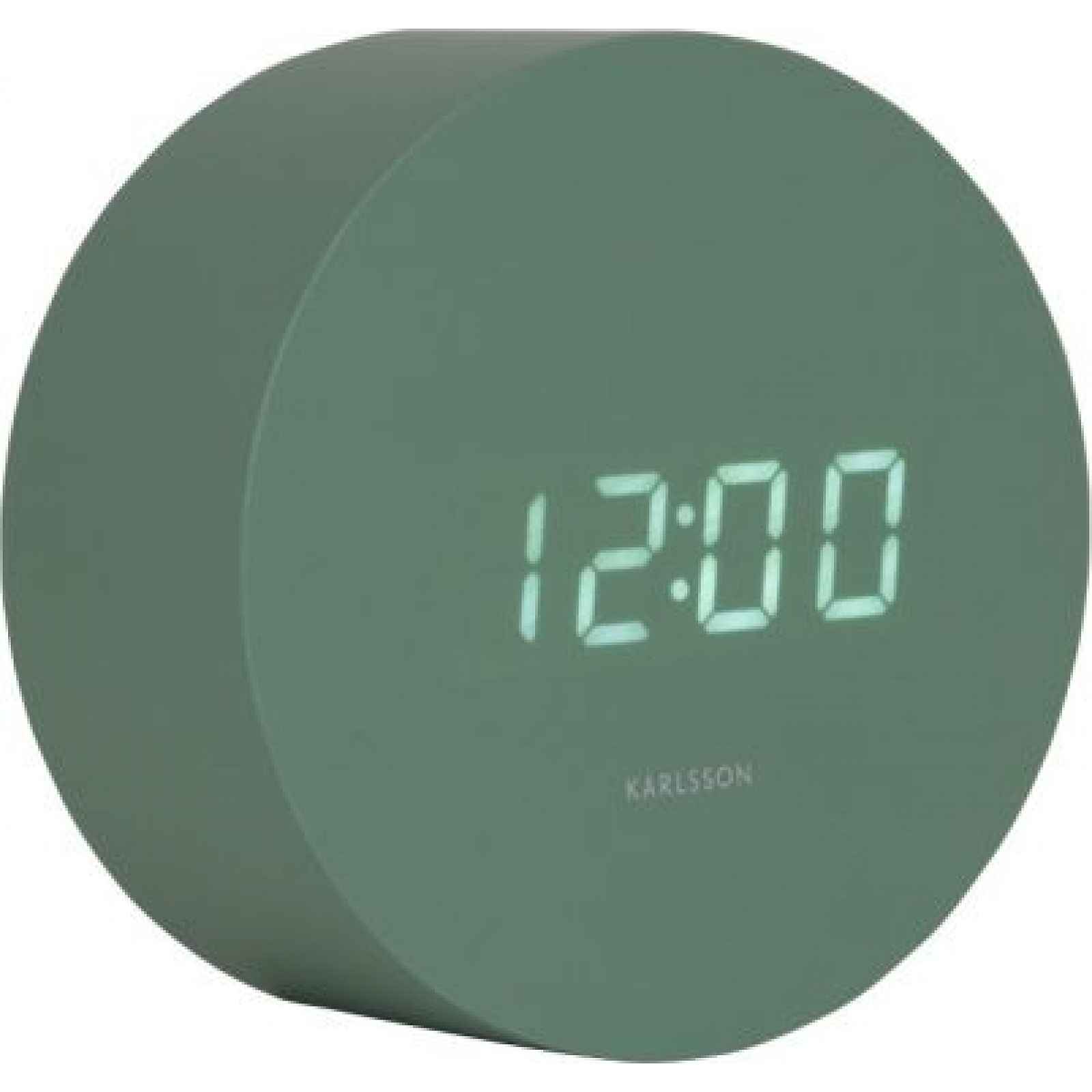 Designové LED hodiny s budíkem 5981GR Karlsson 9cm
