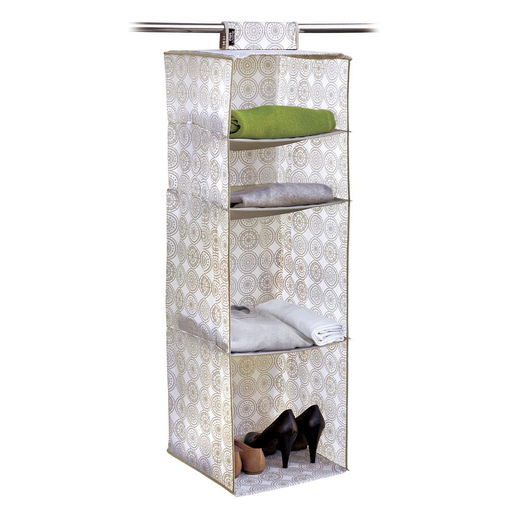 Béžový závěsný organizér se 4 přihrádkami Domopak Living Ella
