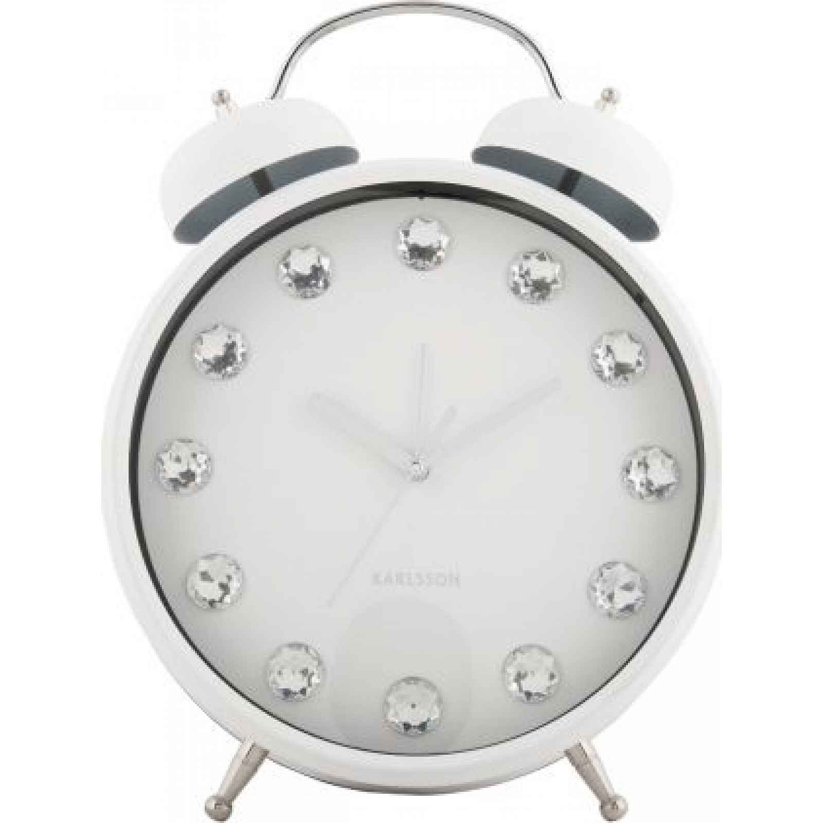 Designové stolní hodiny - budík 6019WH Karlsson 30cm